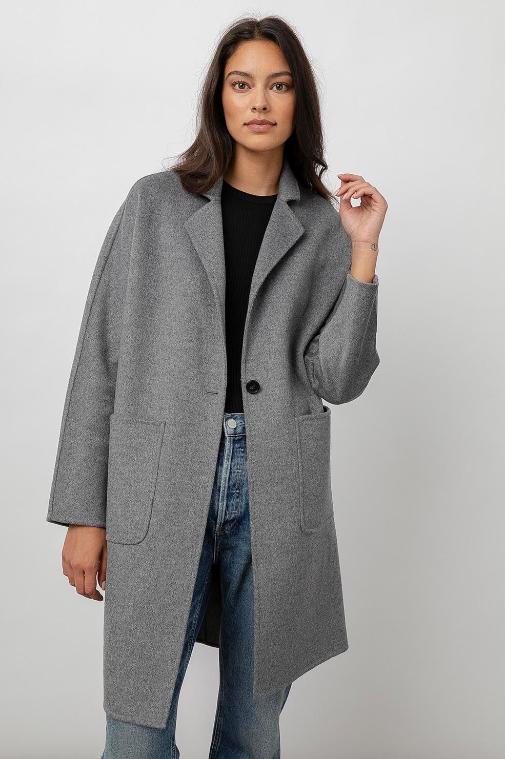 EVEREST COAT - HEATHER GREY sold by Rails
