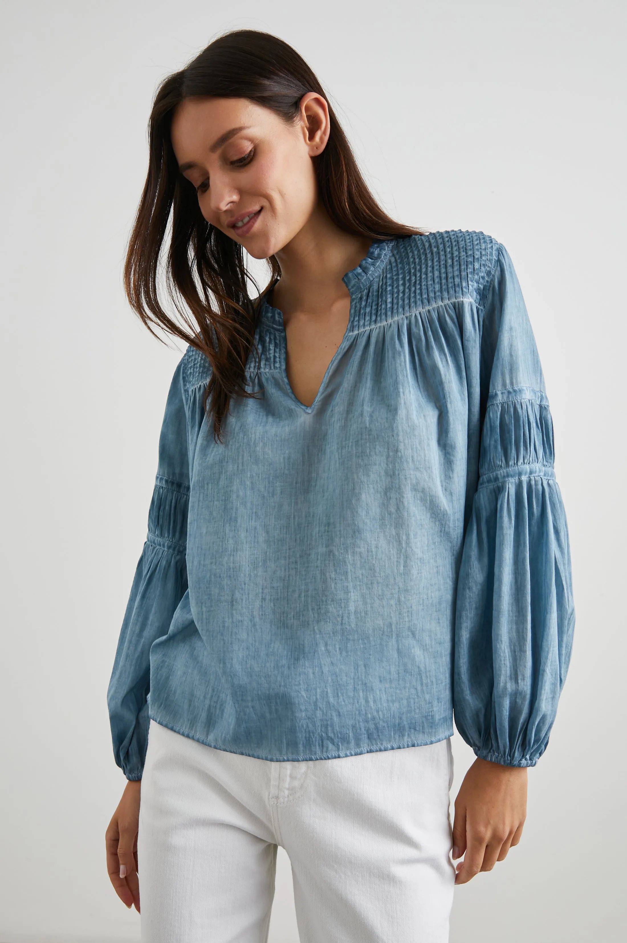 MARLI TOP - FADED BLUE sold by Rails product image thumbnail 3