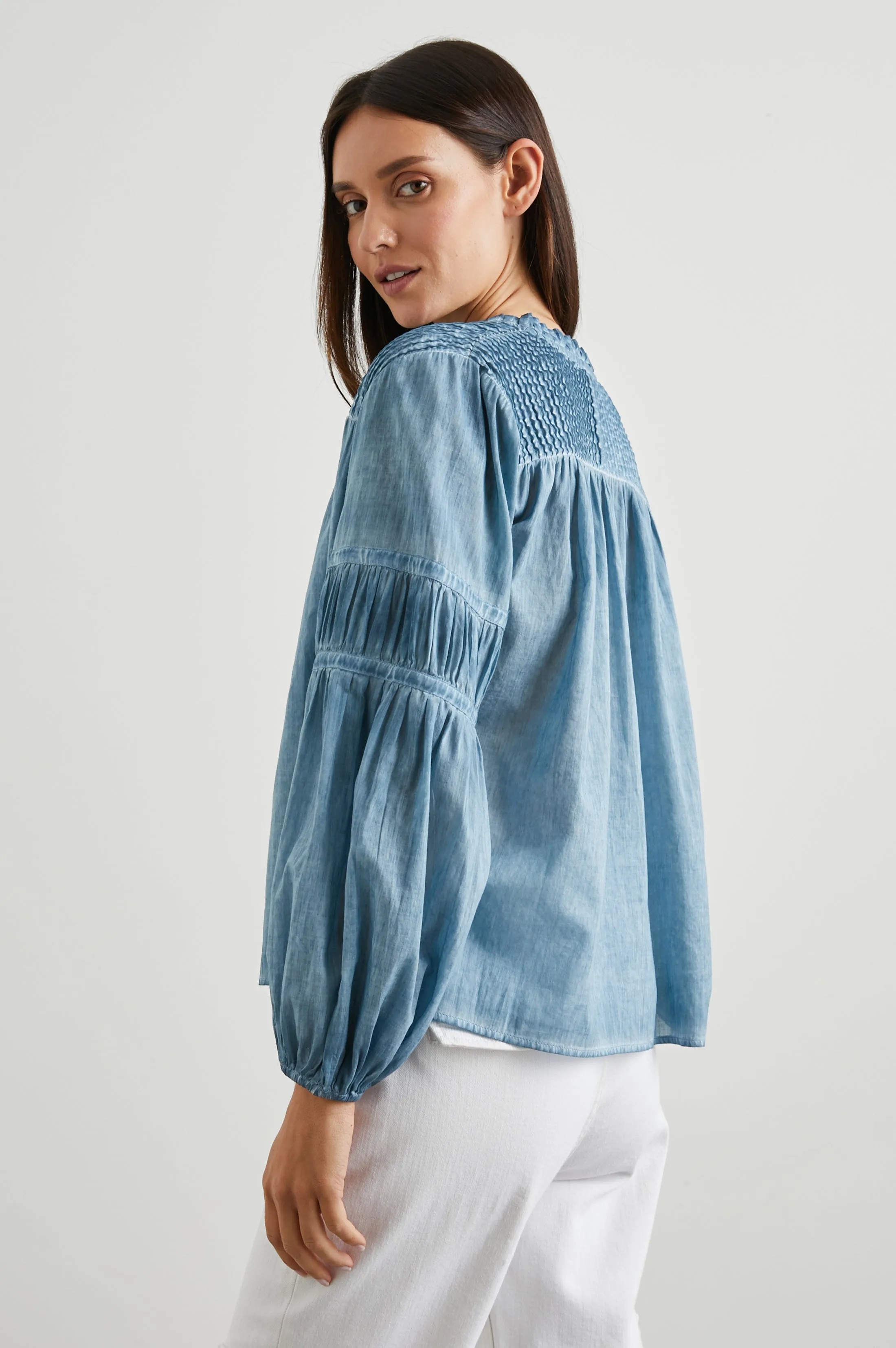 MARLI TOP - FADED BLUE sold by Rails product image thumbnail 4