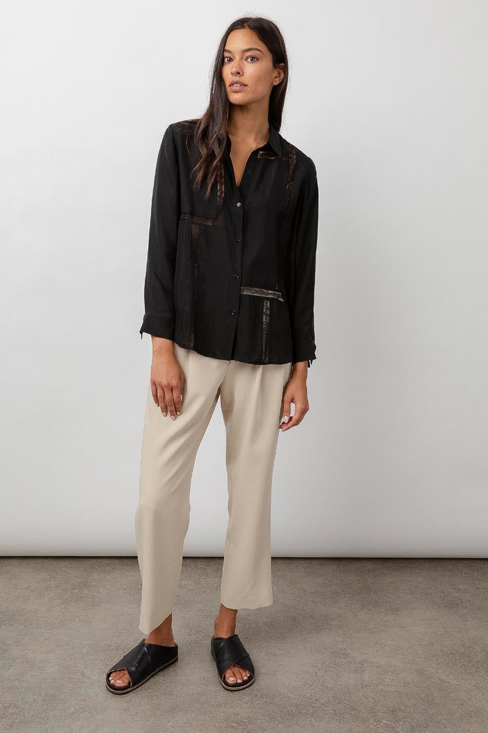 MONA SHIRT - BLACK sold by Rails product image thumbnail 5