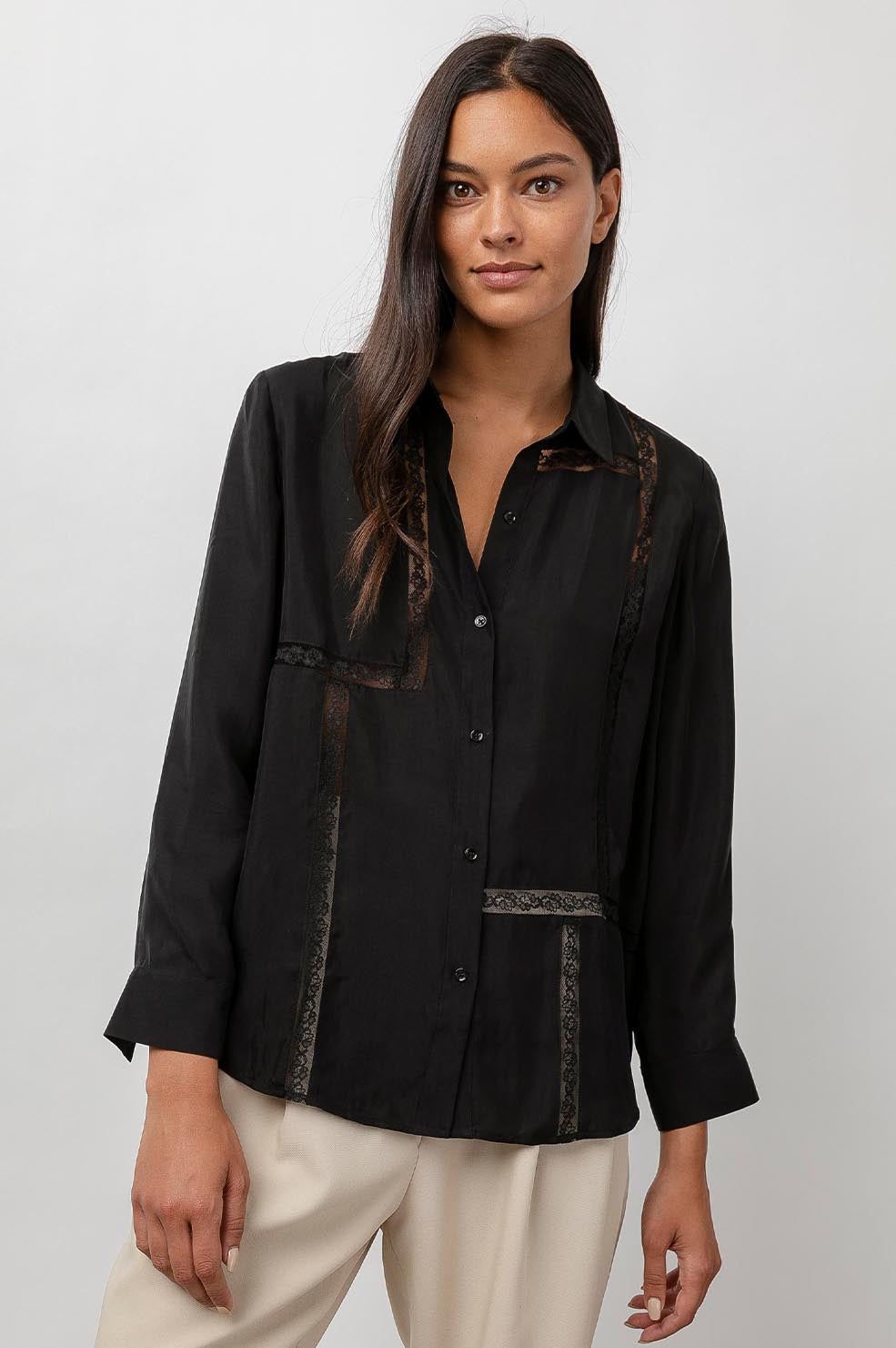 MONA SHIRT - BLACK sold by Rails product image thumbnail 3