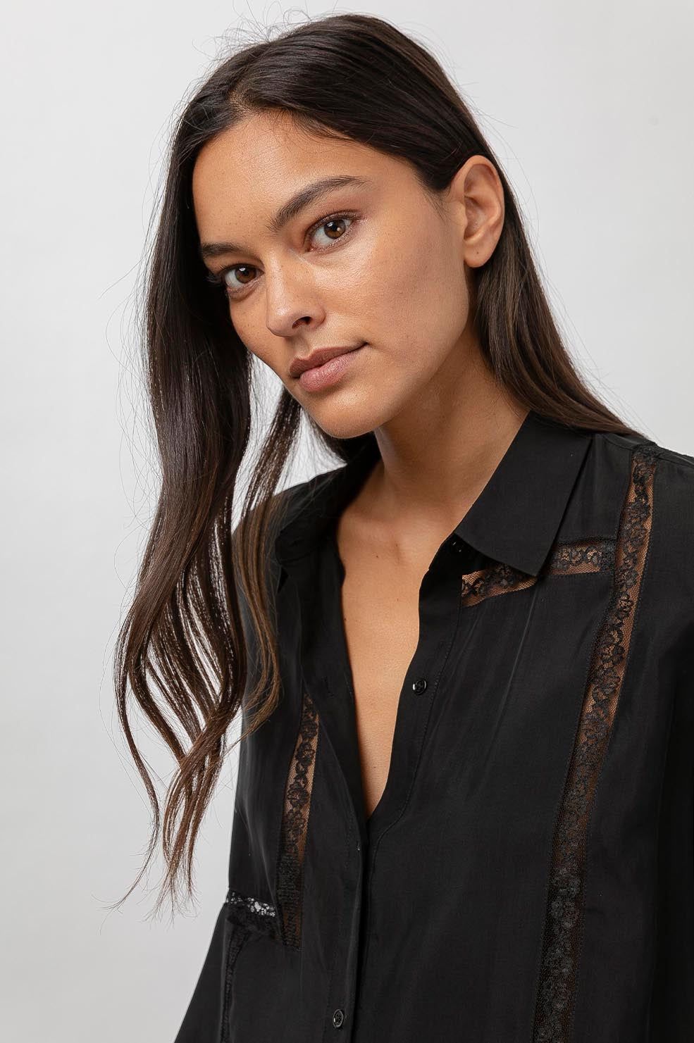 MONA SHIRT - BLACK sold by Rails product image thumbnail 2