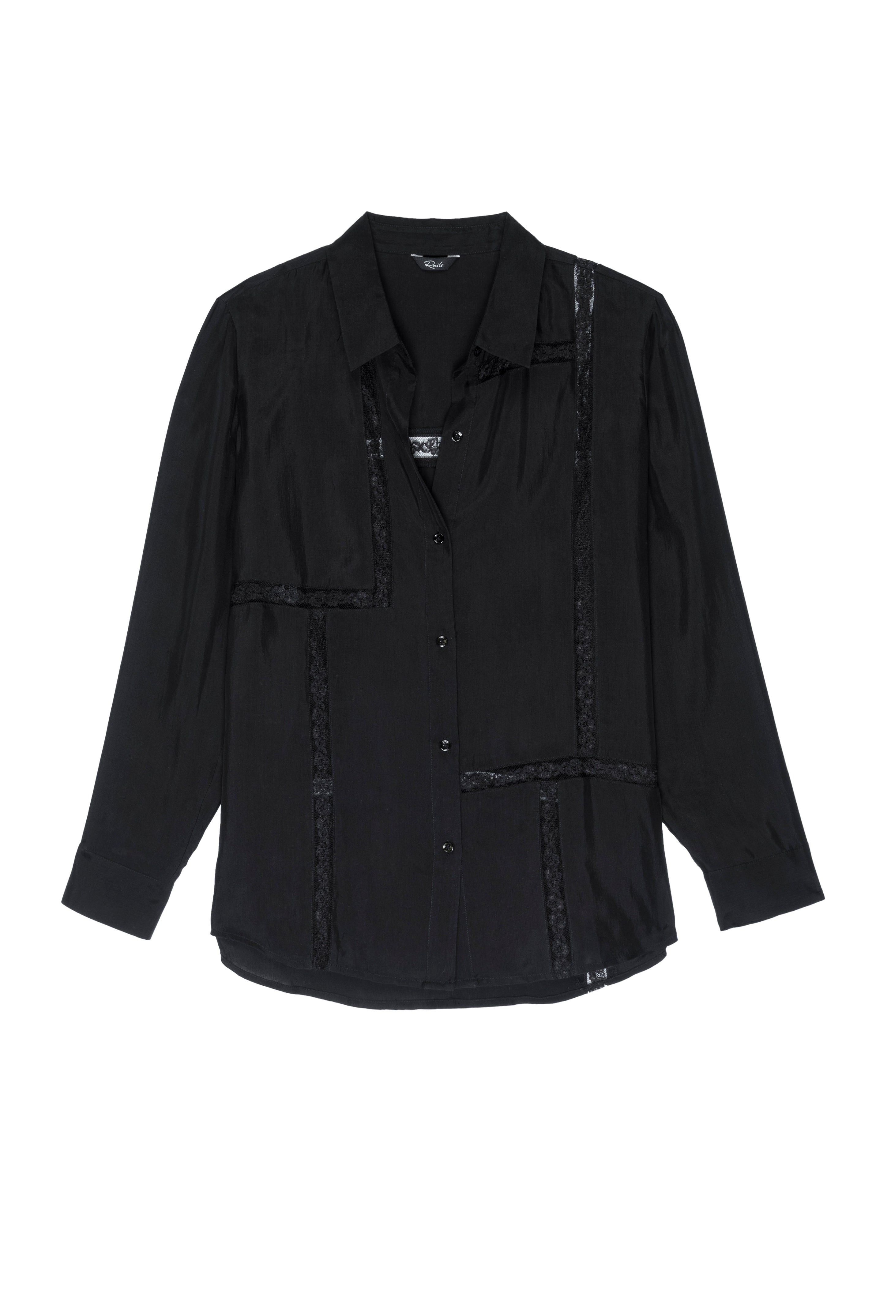 MONA SHIRT - BLACK sold by Rails product image thumbnail 6