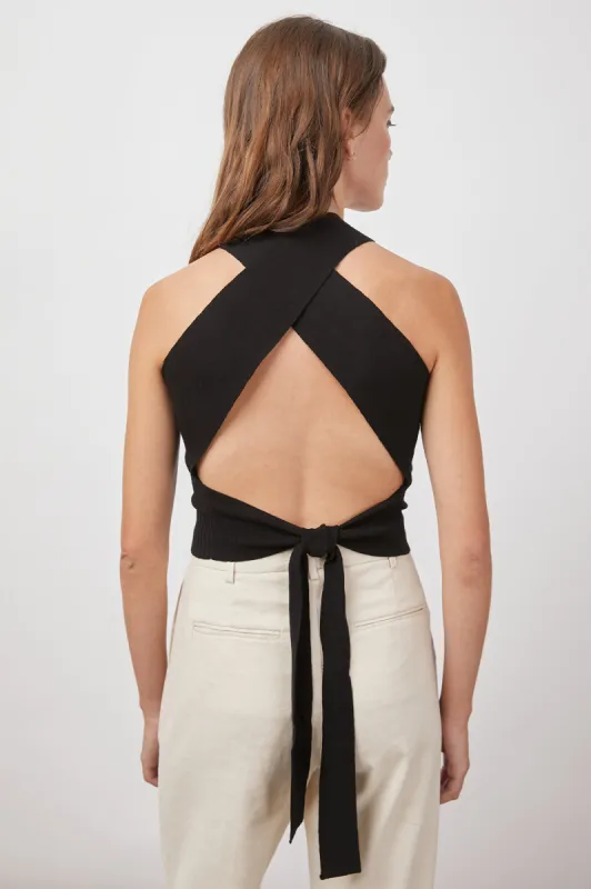 ZORA TOP - BLACK sold by Rails