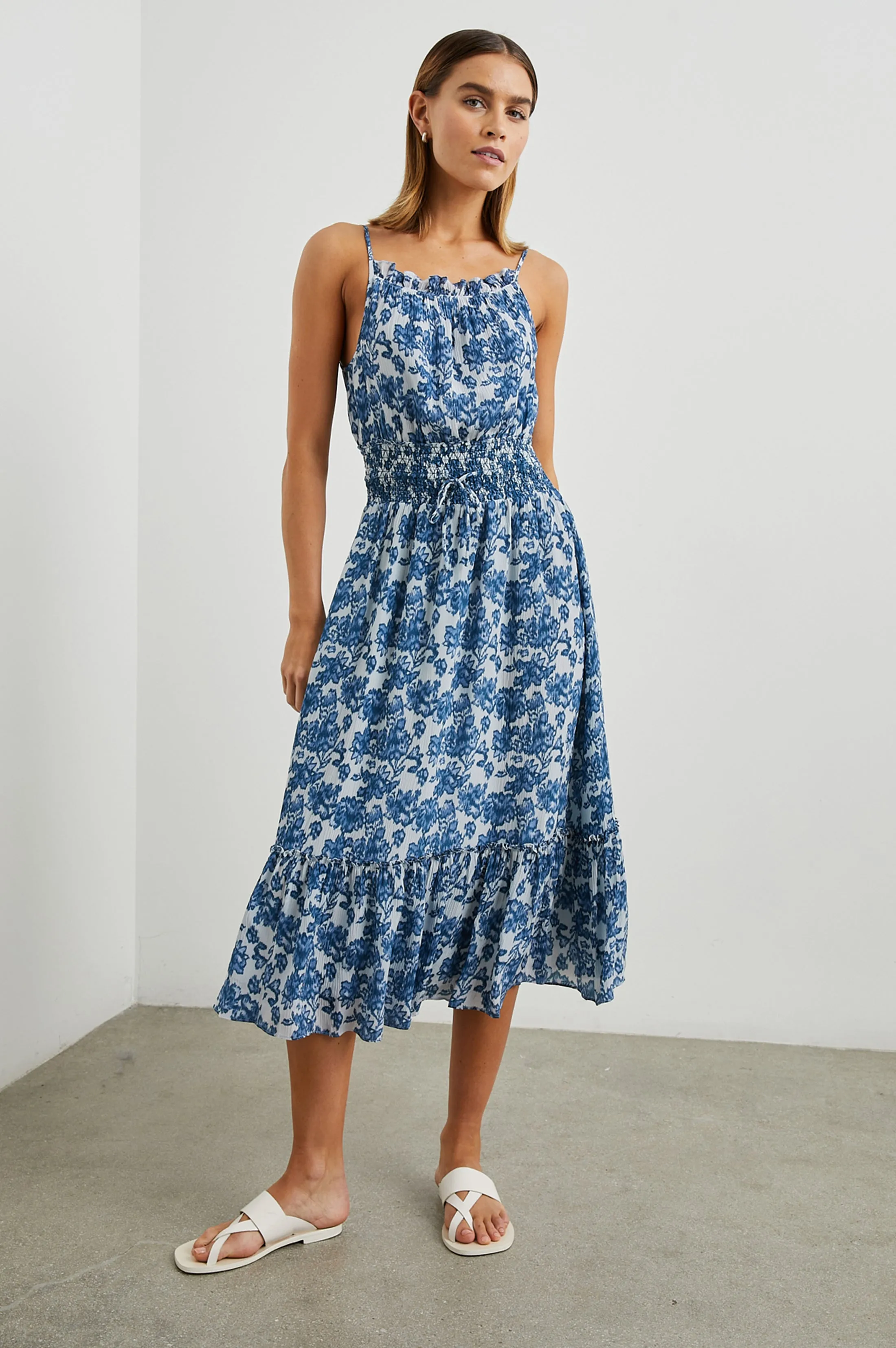 MAGDALENE DRESS - CHAMBRAY FLORAL sold by Rails