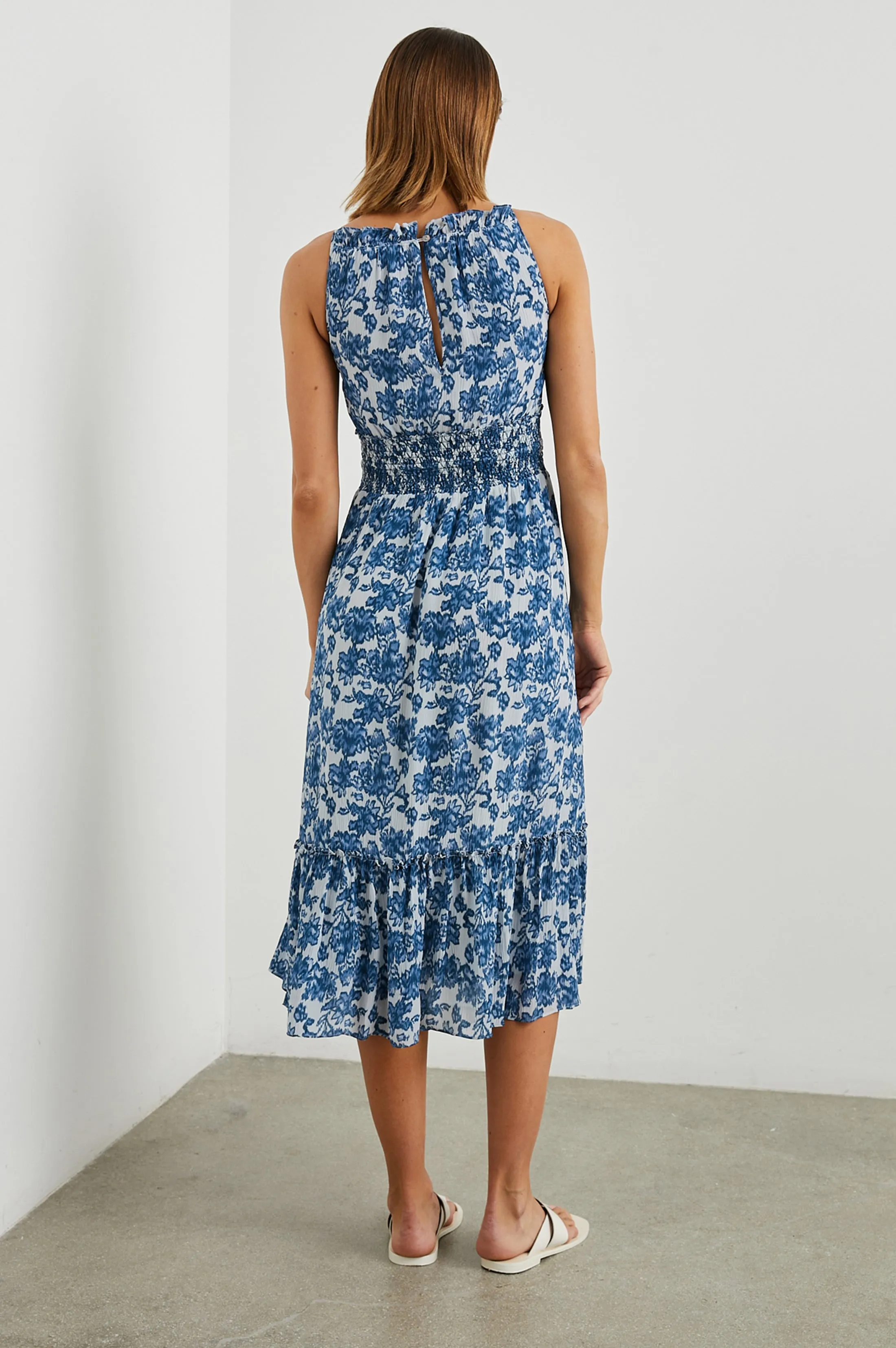 MAGDALENE DRESS - CHAMBRAY FLORAL sold by Rails product image thumbnail 5