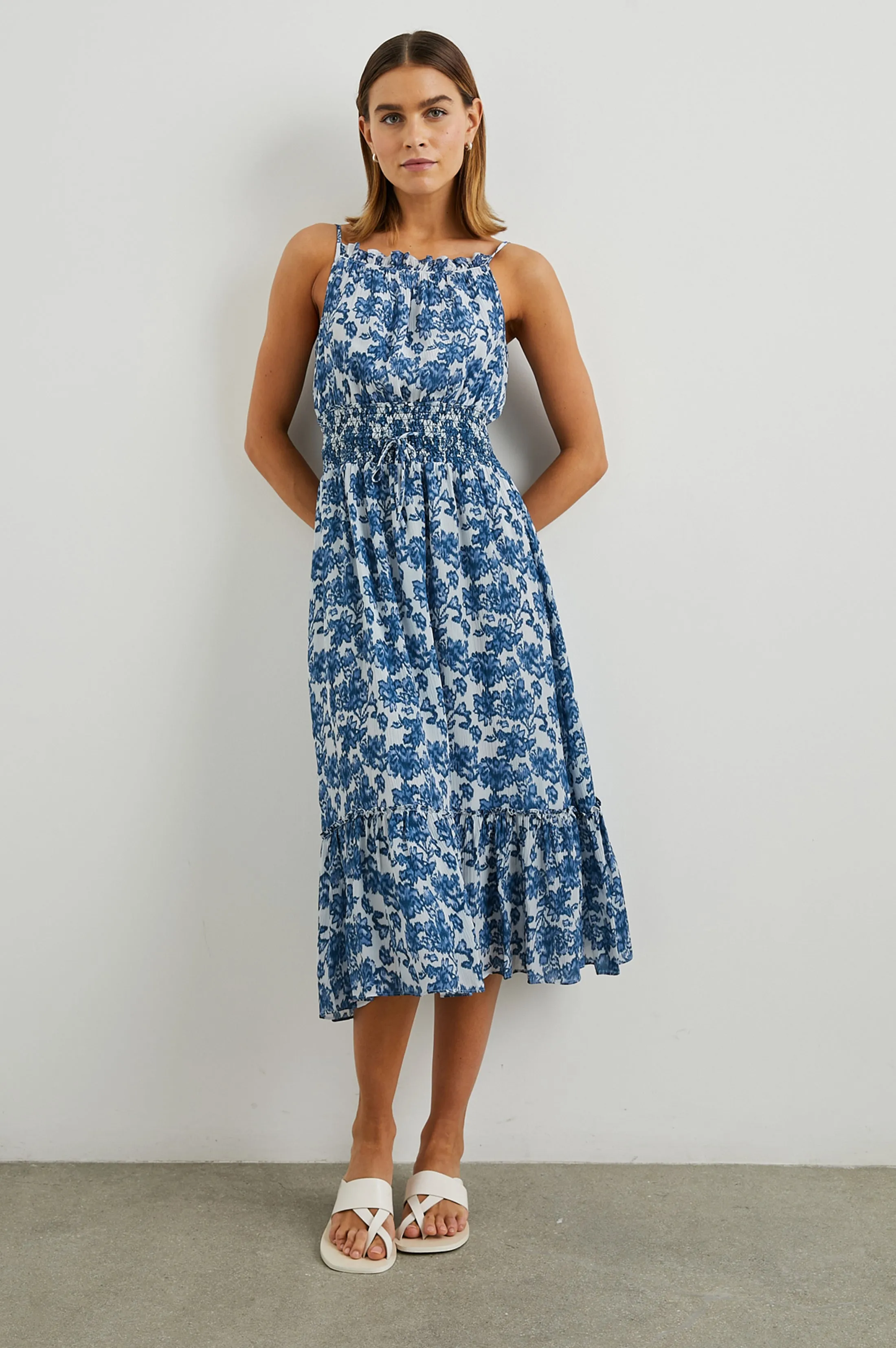 MAGDALENE DRESS - CHAMBRAY FLORAL sold by Rails product image thumbnail 3