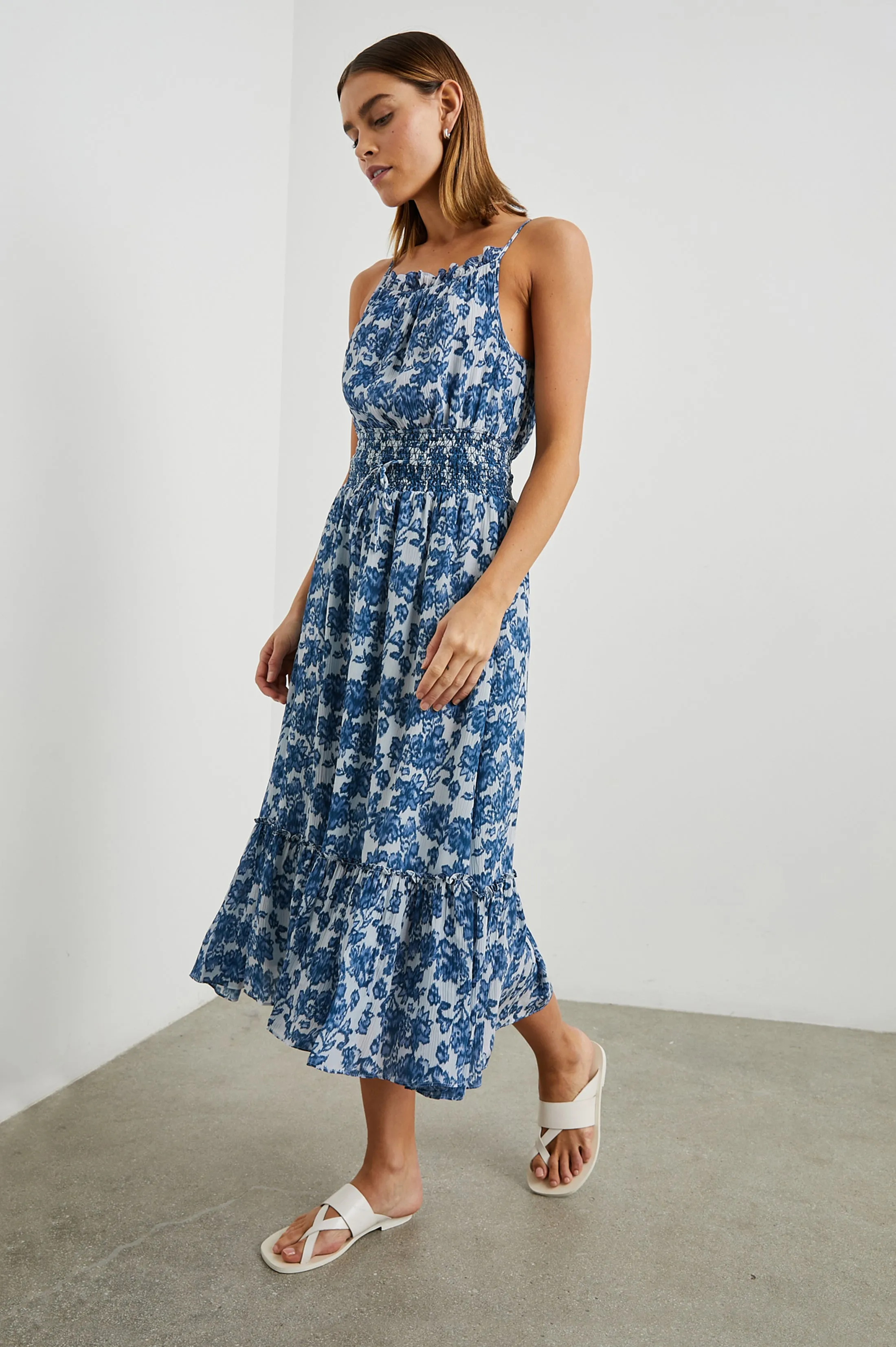 MAGDALENE DRESS - CHAMBRAY FLORAL sold by Rails product image thumbnail 4