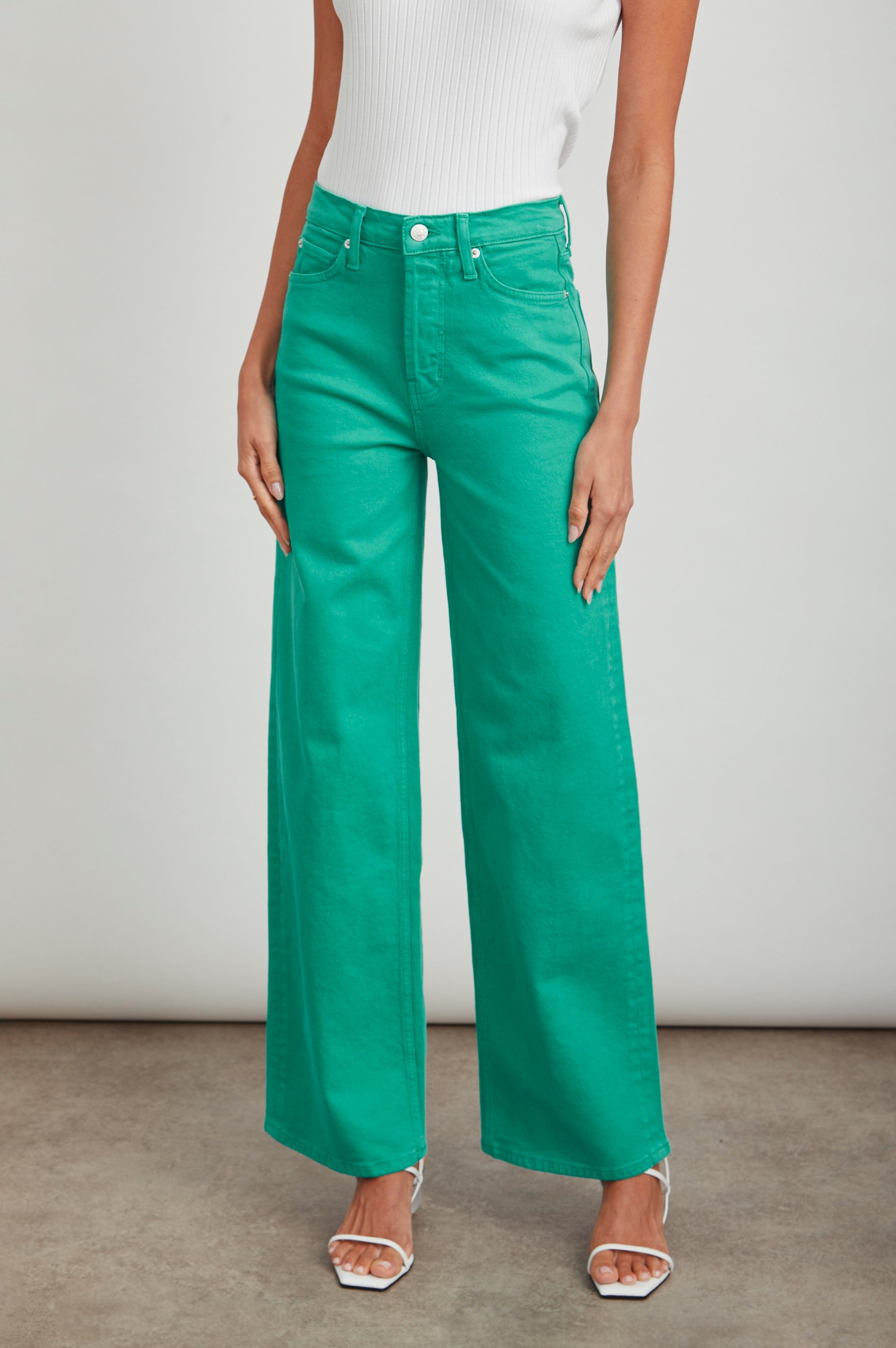GETTY WIDE LEG - EMERALD sold by Rails