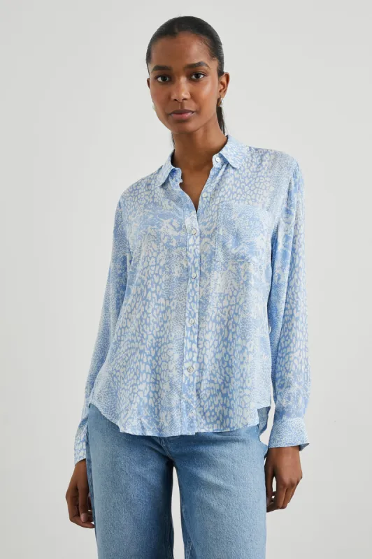 JOSEPHINE SHIRT - AQUA MIXED ANIMALS sold by Rails
