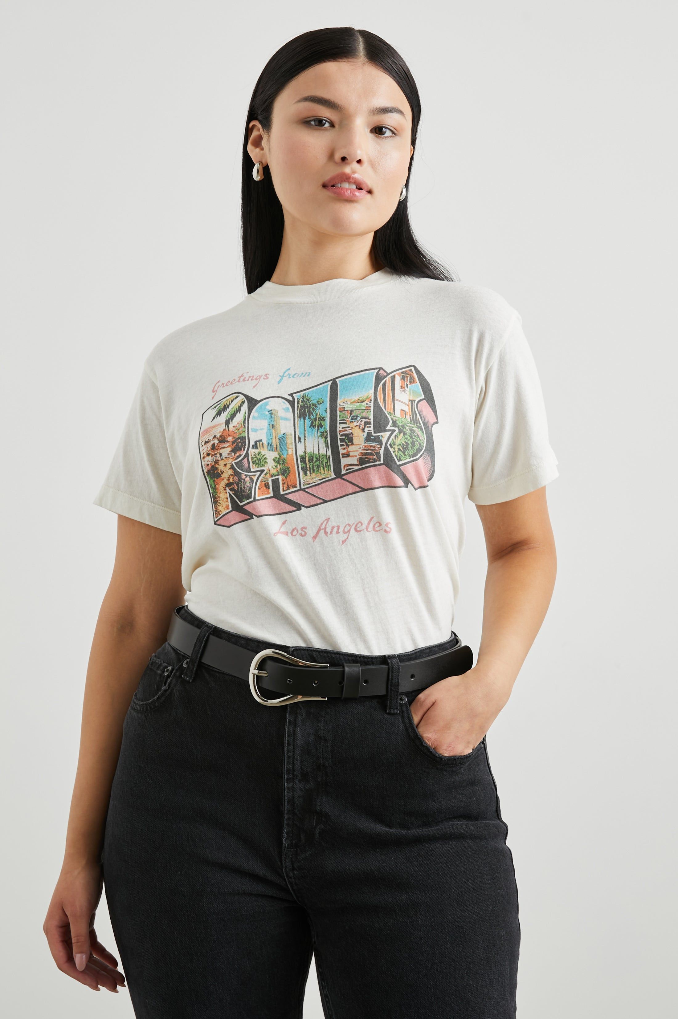 BOYFRIEND T-SHIRT - RAILS LA POSTCARD sold by Rails