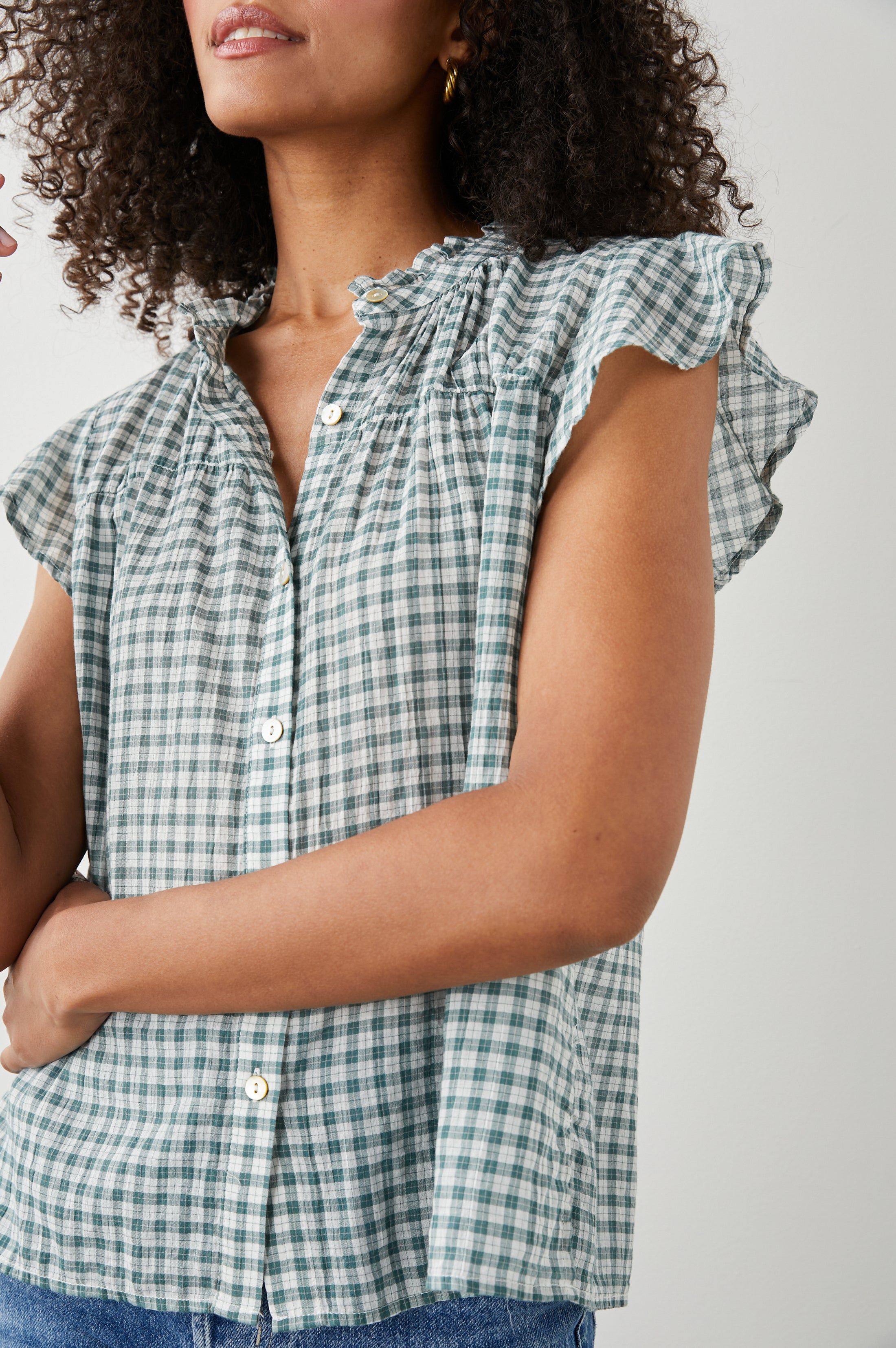 RUTHIE TOP - VERDE ROSE sold by Rails product image thumbnail 2