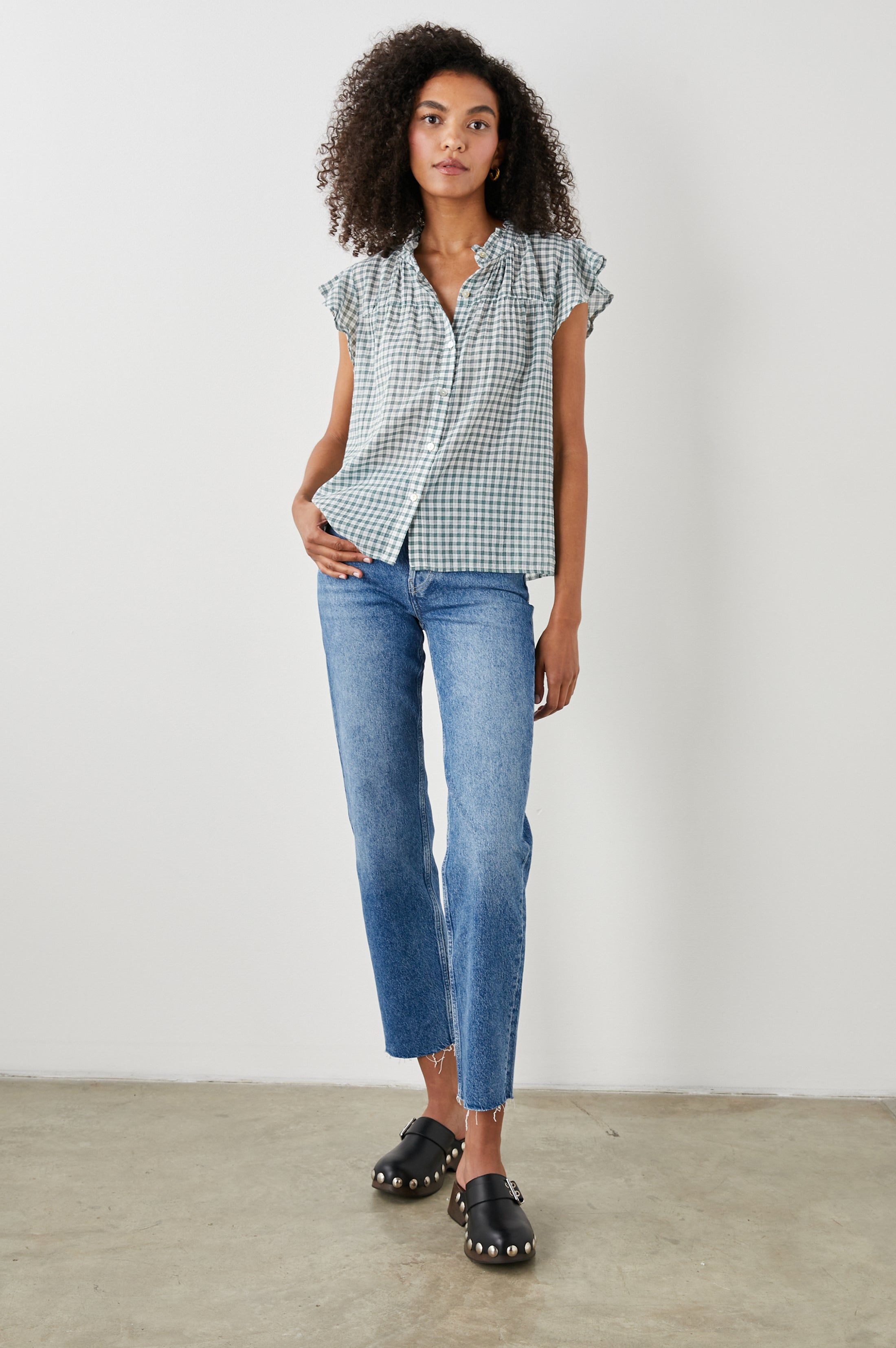 RUTHIE TOP - VERDE ROSE sold by Rails product image thumbnail 3