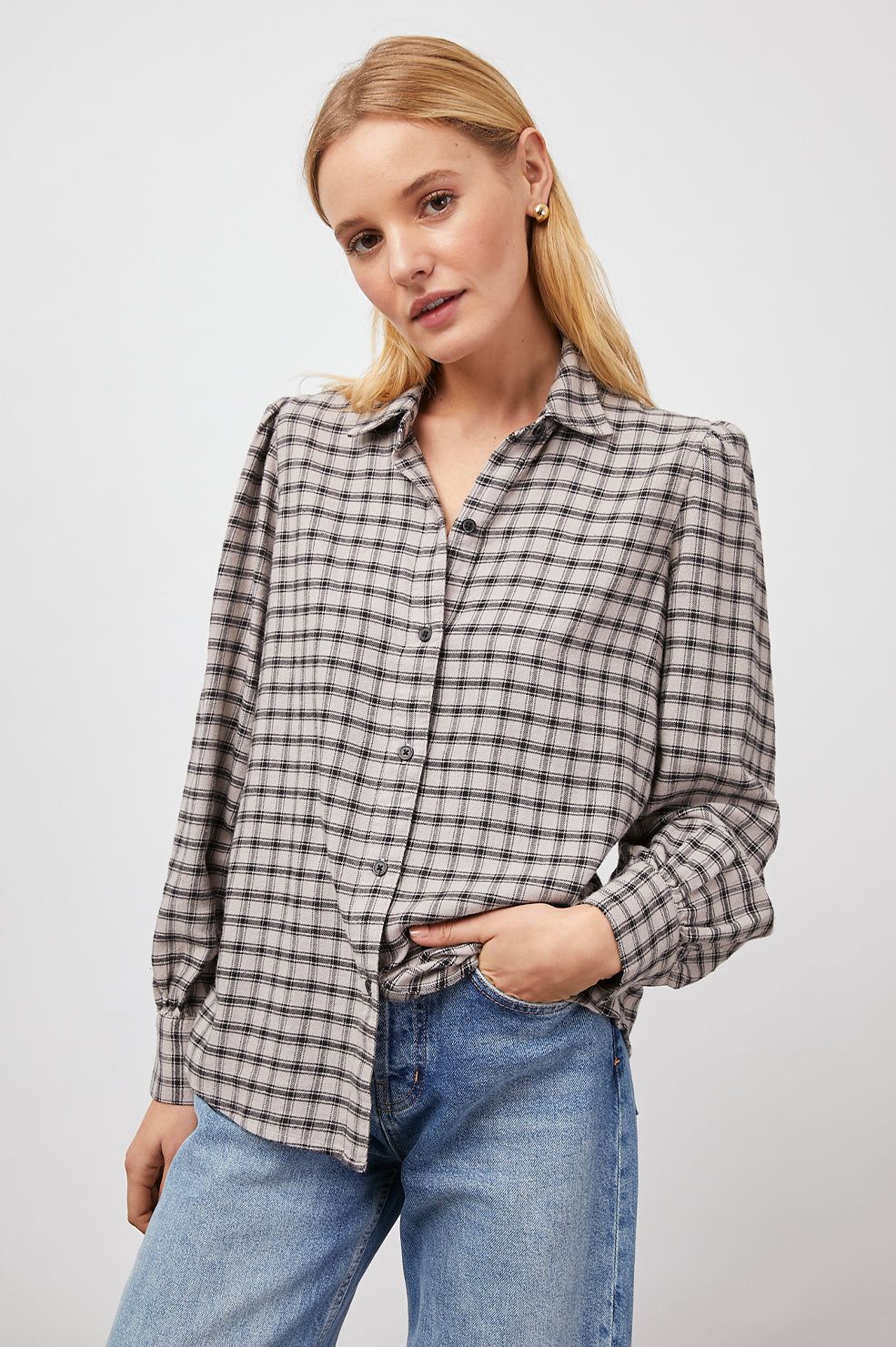 ANGELICA SHIRT - MALT ONYX sold by Rails