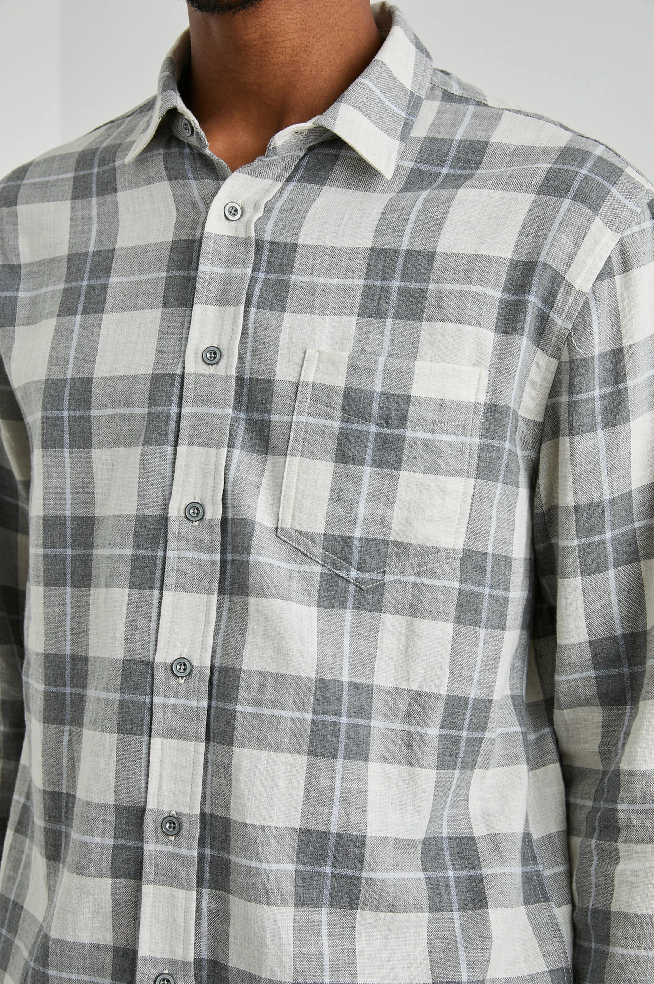 WYATT SHIRT - ANTHROCITE SKY MELANGE sold by Rails product image thumbnail 2