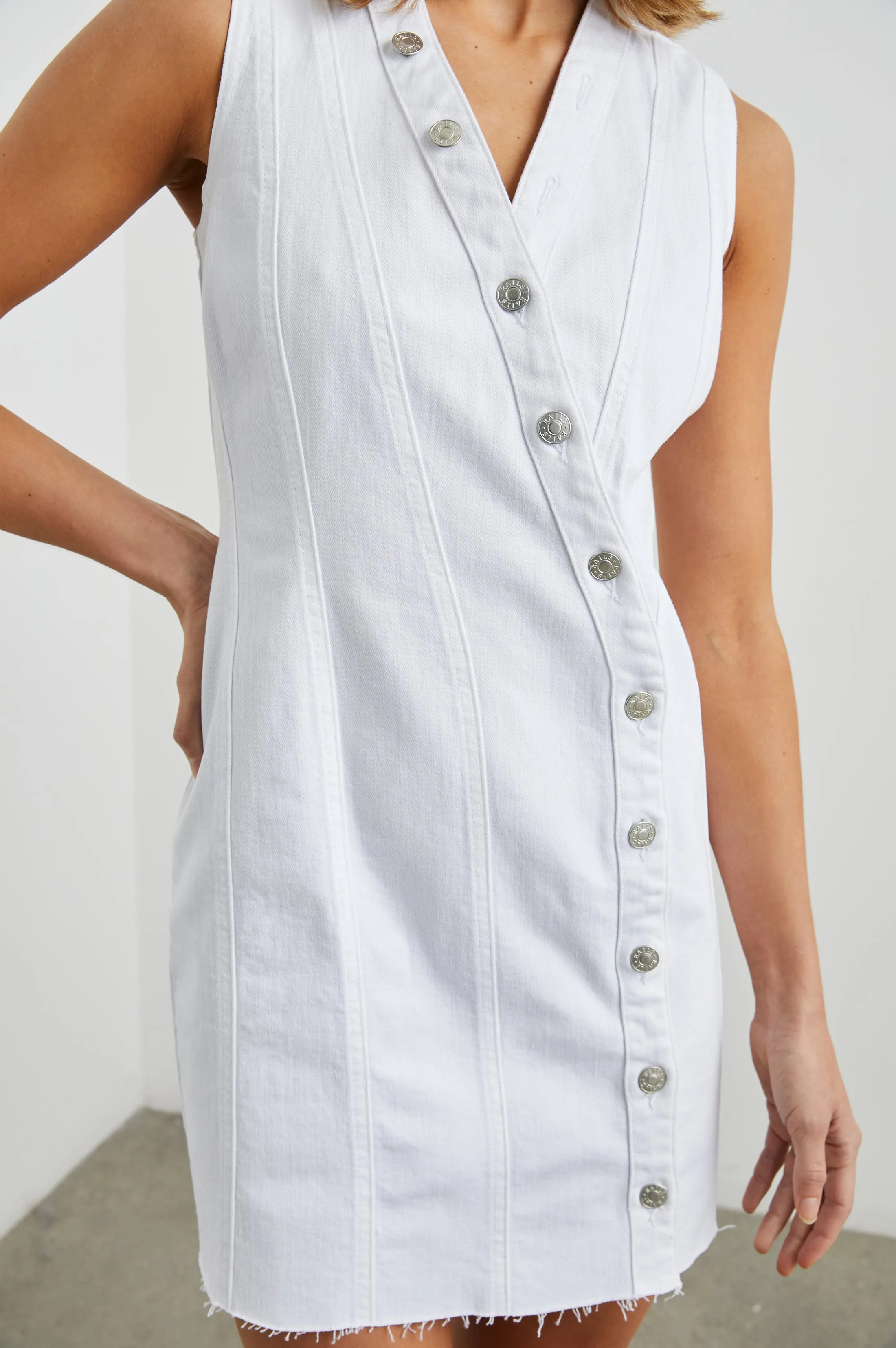 STRAND DRESS - SALT WHITE sold by Rails product image thumbnail 2