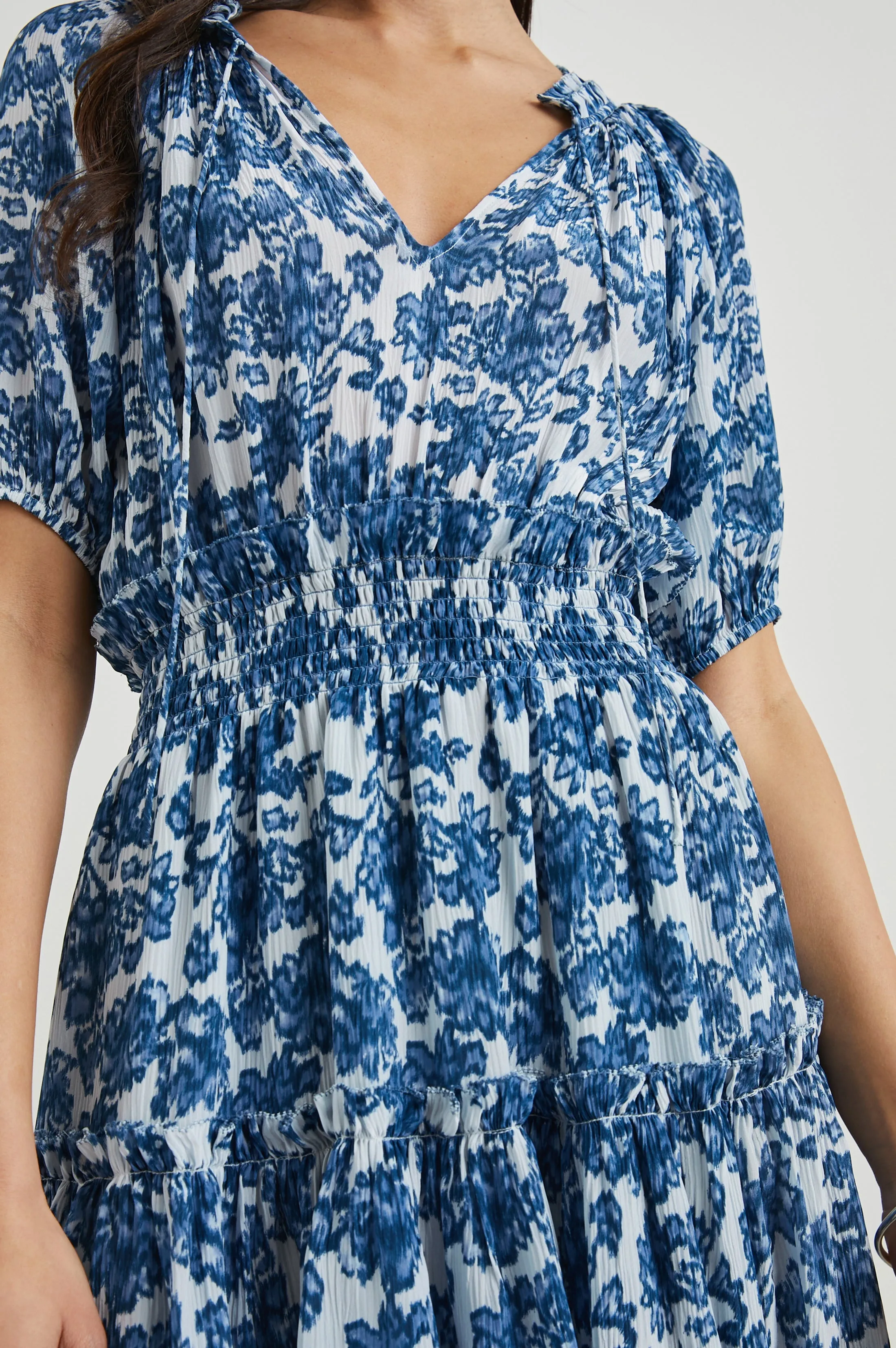 FIORELLA DRESS - CHAMBRAY FLORAL sold by Rails product image thumbnail 2
