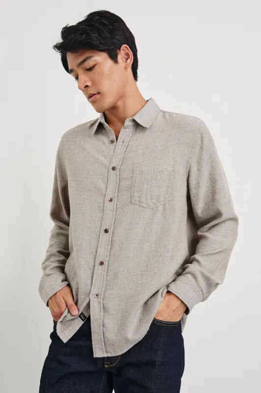 LENNOX SHIRT - TUMBLEWEED MELANGE sold by Rails