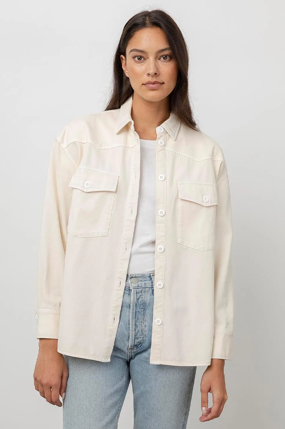 AUGUST SHIRT JACKET - ECRU sold by Rails product image thumbnail 3