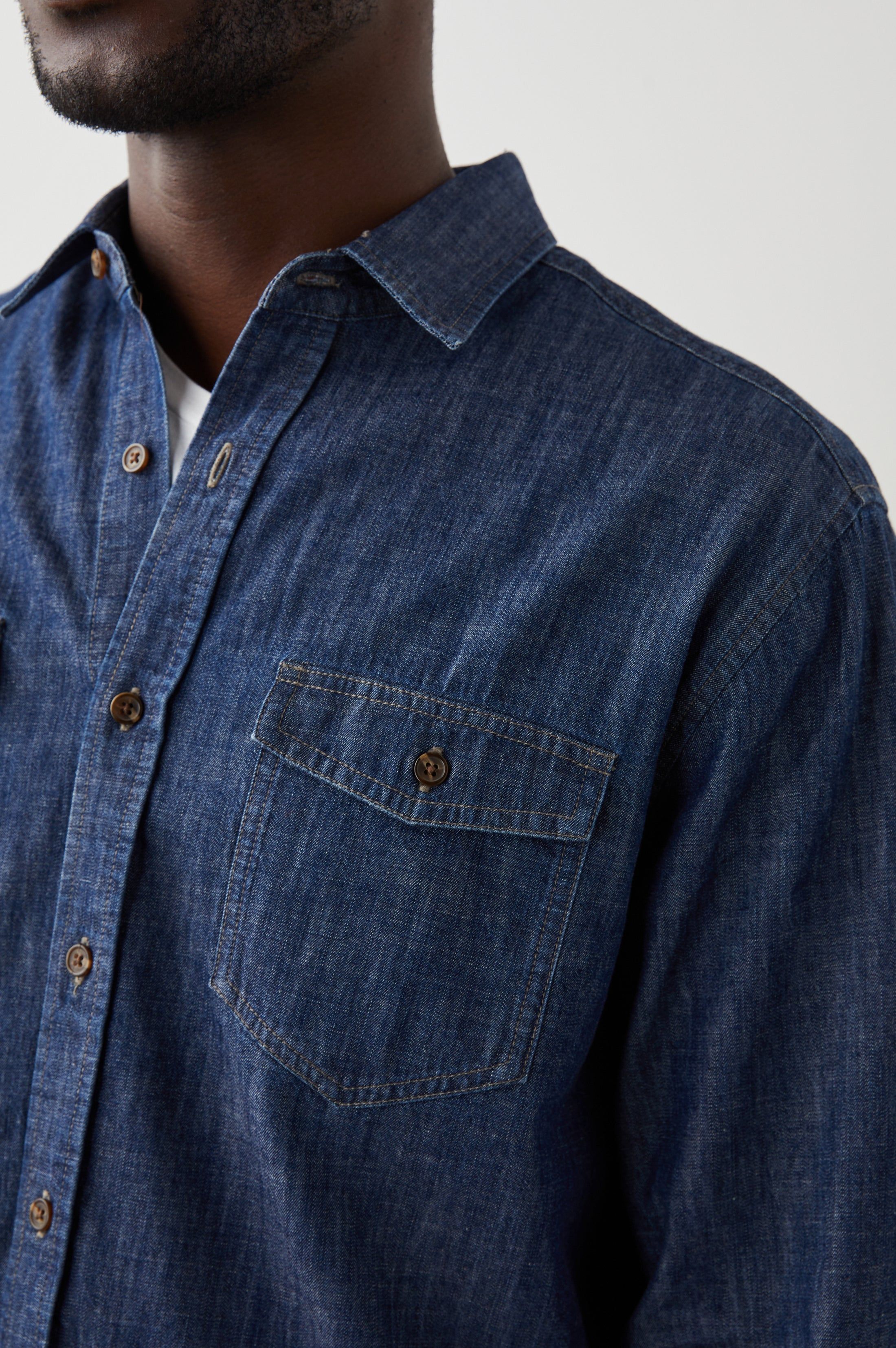 KENJI SHIRT - DARK WASH INDIGO sold by Rails product image thumbnail 2