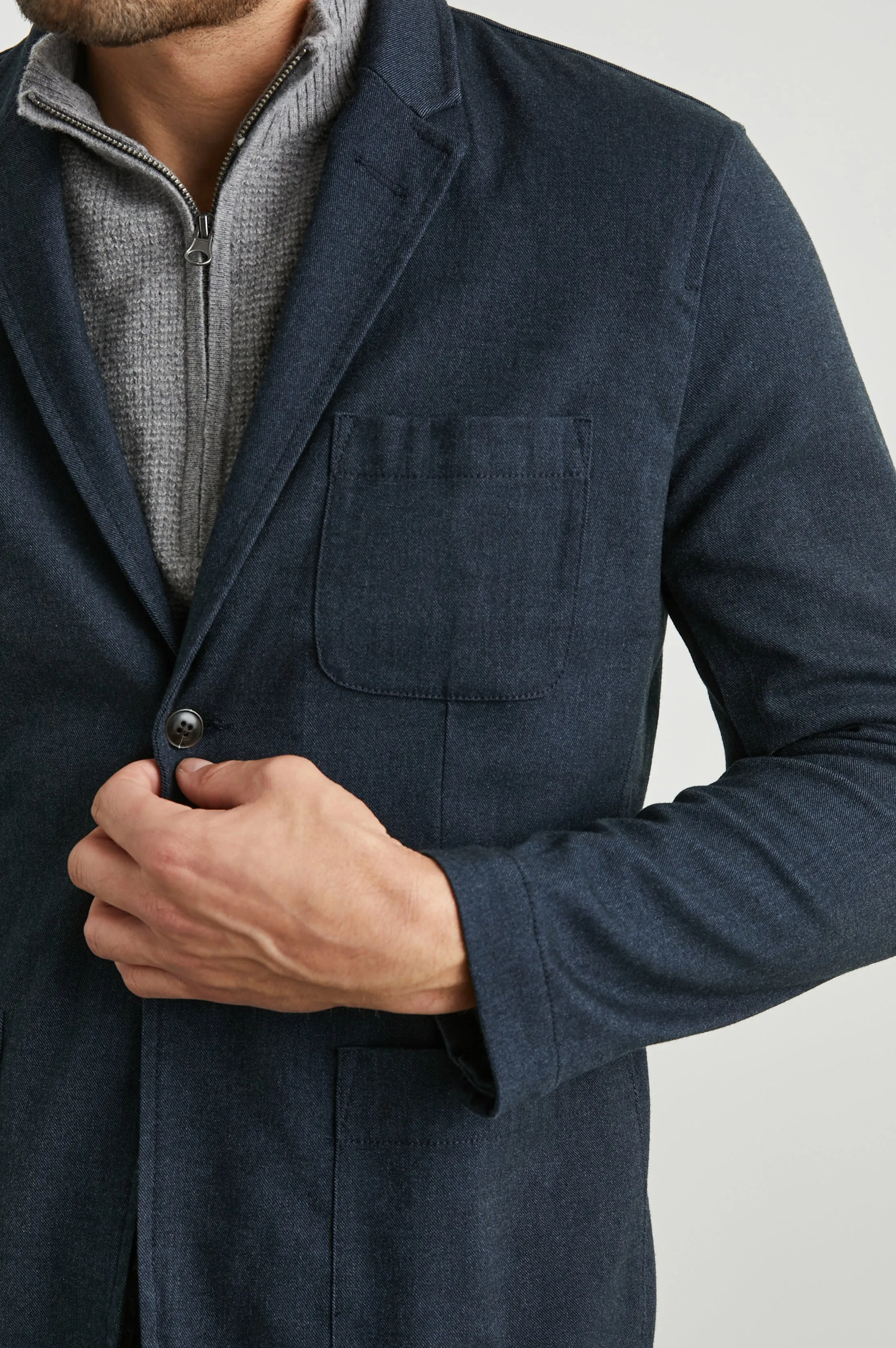 IDRIS BLAZER - DARK NAVY sold by Rails