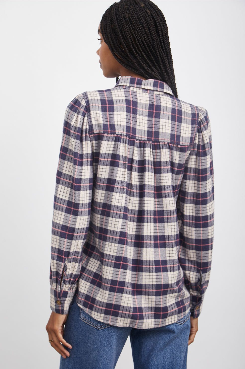 ANGELICA SHIRT - ALMOND PINK NAVY sold by Rails product image thumbnail 4