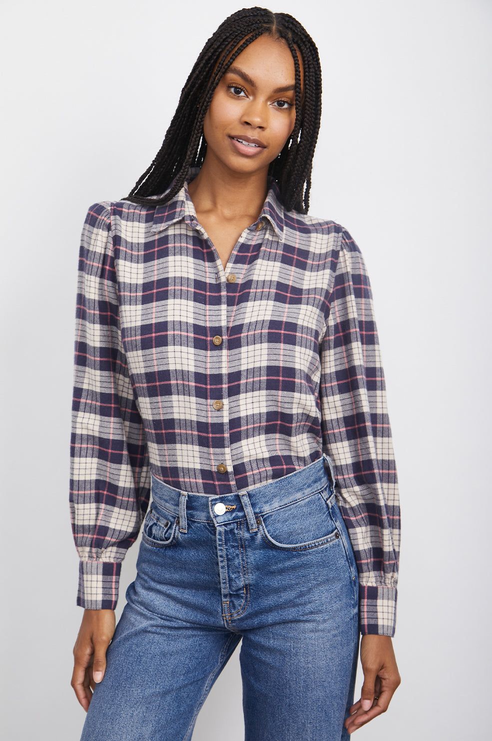 ANGELICA SHIRT - ALMOND PINK NAVY sold by Rails product image thumbnail 2