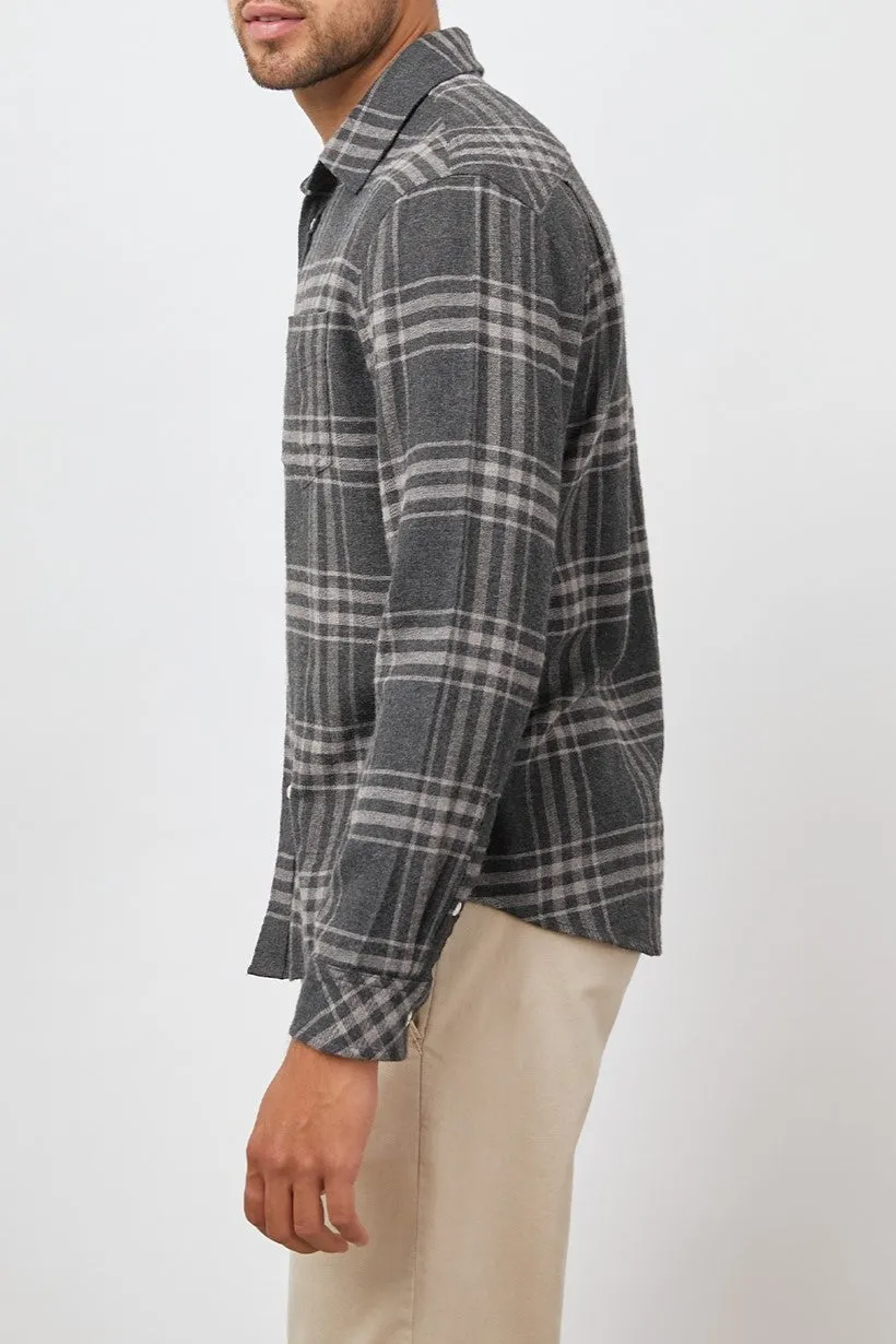 LENNOX SHIRT - CHARCOAL WRAITH MELANGE sold by Rails product image thumbnail 4