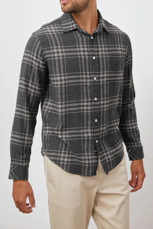 LENNOX SHIRT - CHARCOAL WRAITH MELANGE sold by Rails