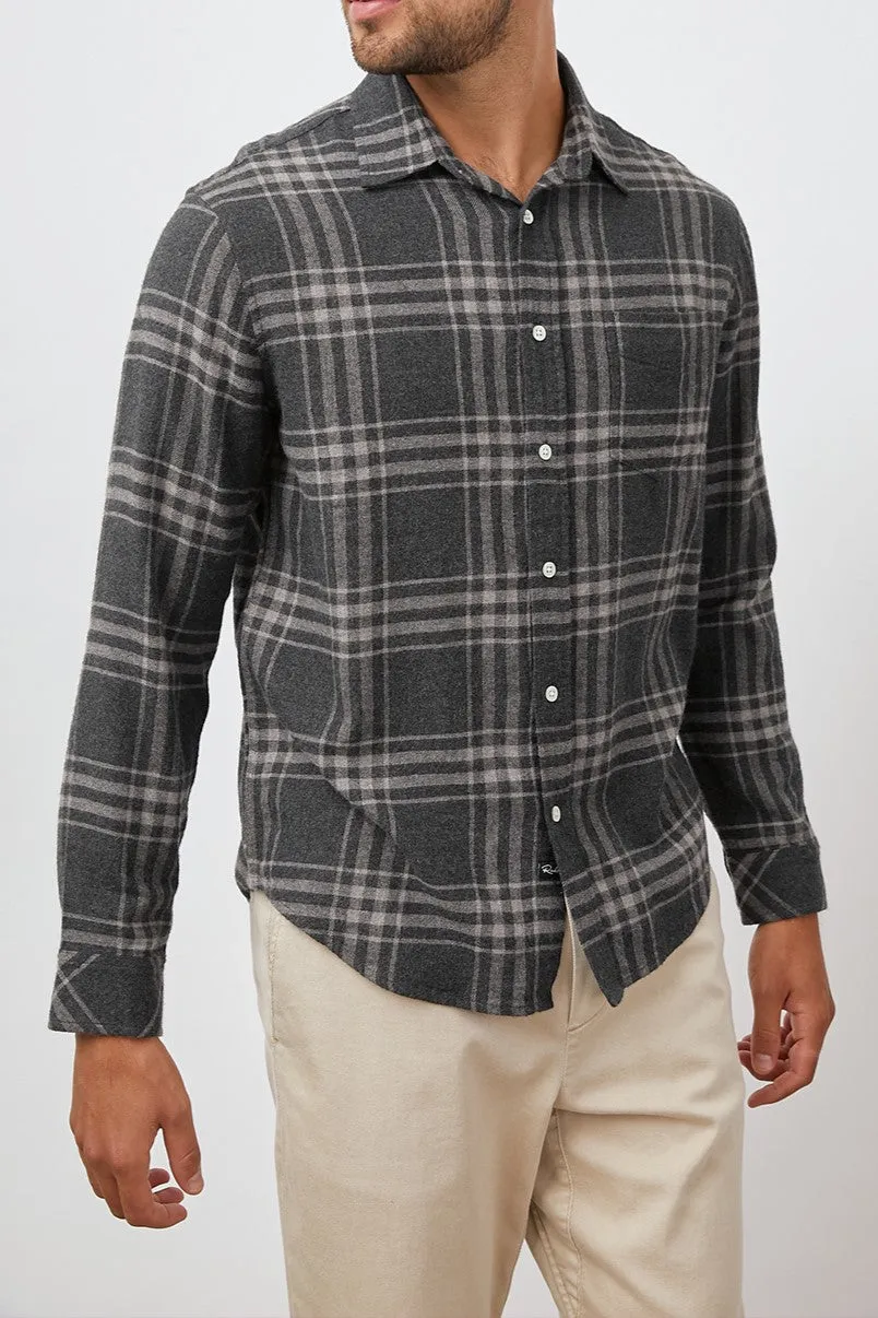 LENNOX SHIRT - CHARCOAL WRAITH MELANGE sold by Rails