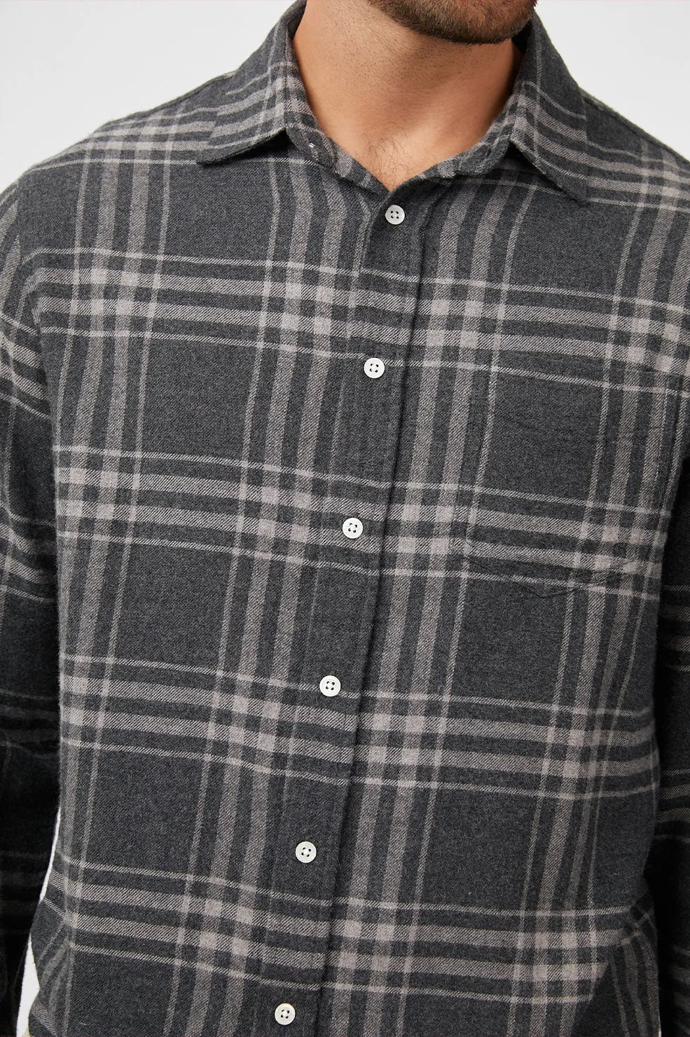 LENNOX SHIRT - CHARCOAL WRAITH MELANGE sold by Rails product image thumbnail 2