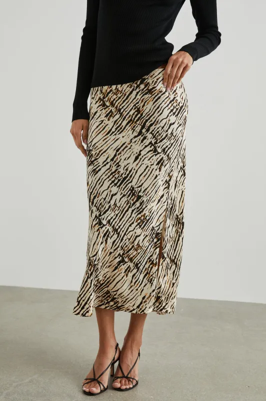 MAYA SKIRT - NEUTRAL IKAT sold by Rails