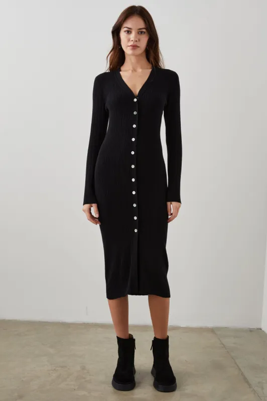 LORRAINE DRESS - BLACK sold by Rails