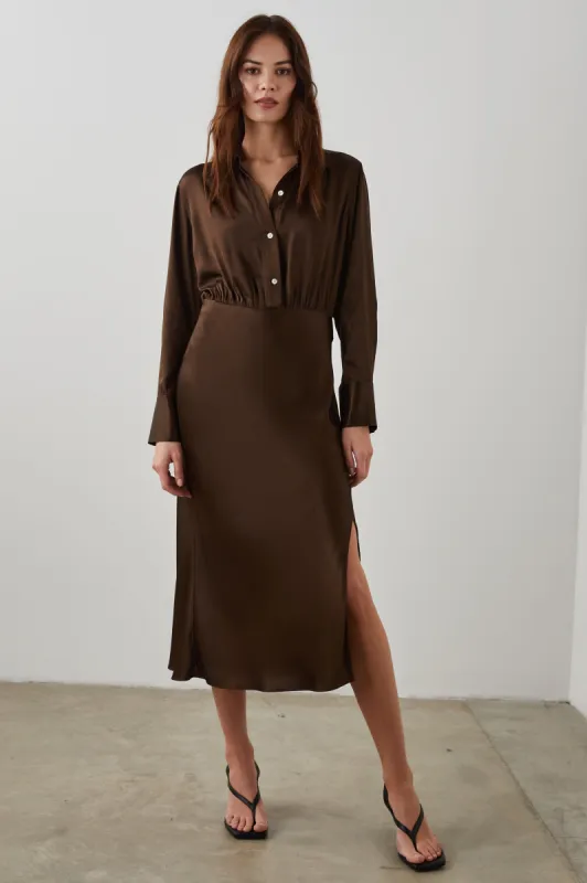 KATHLEEN DRESS - DARK MOSS sold by Rails