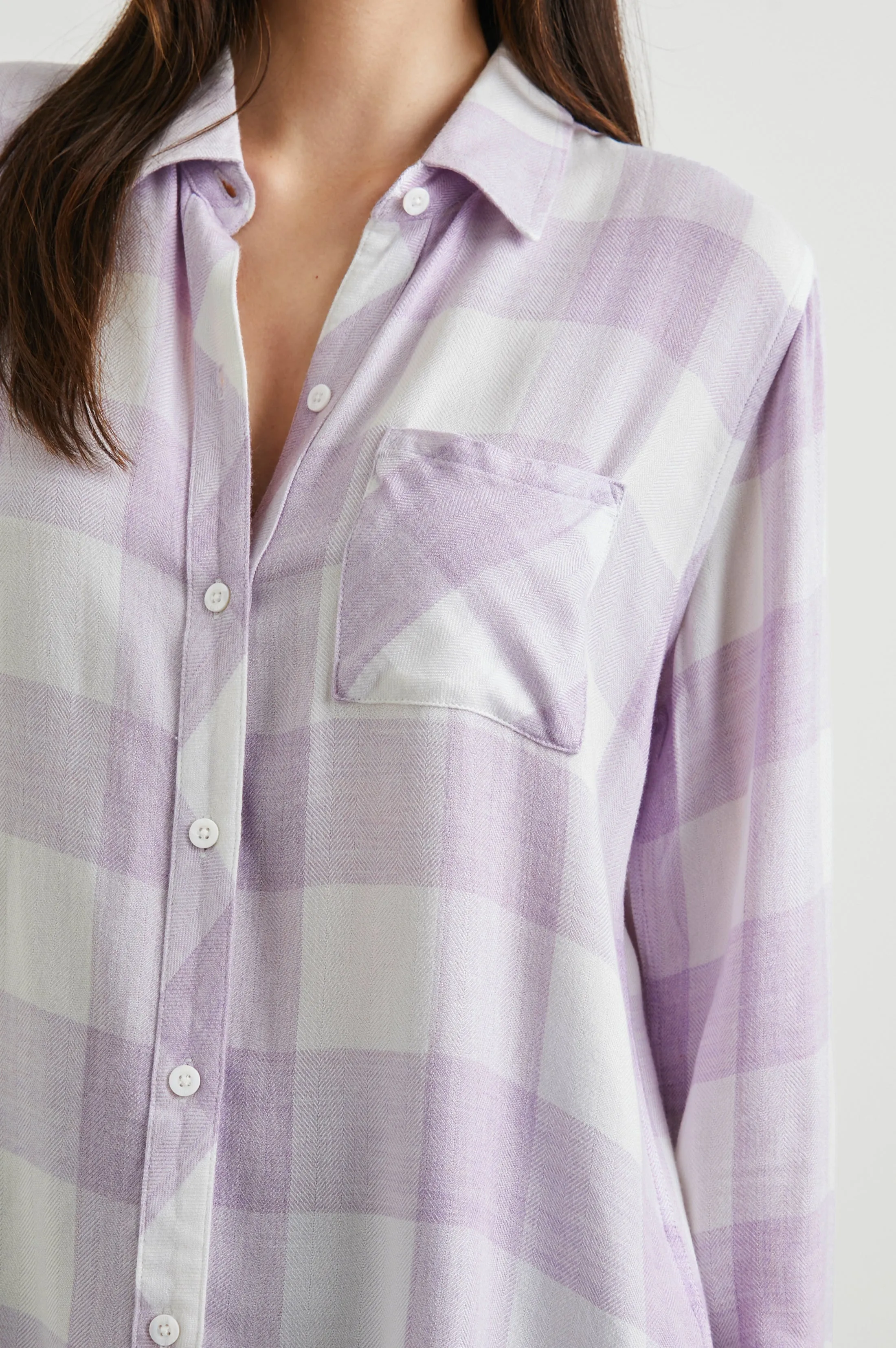 HUNTER SHIRT - LAVENDER EGRET sold by Rails product image thumbnail 2