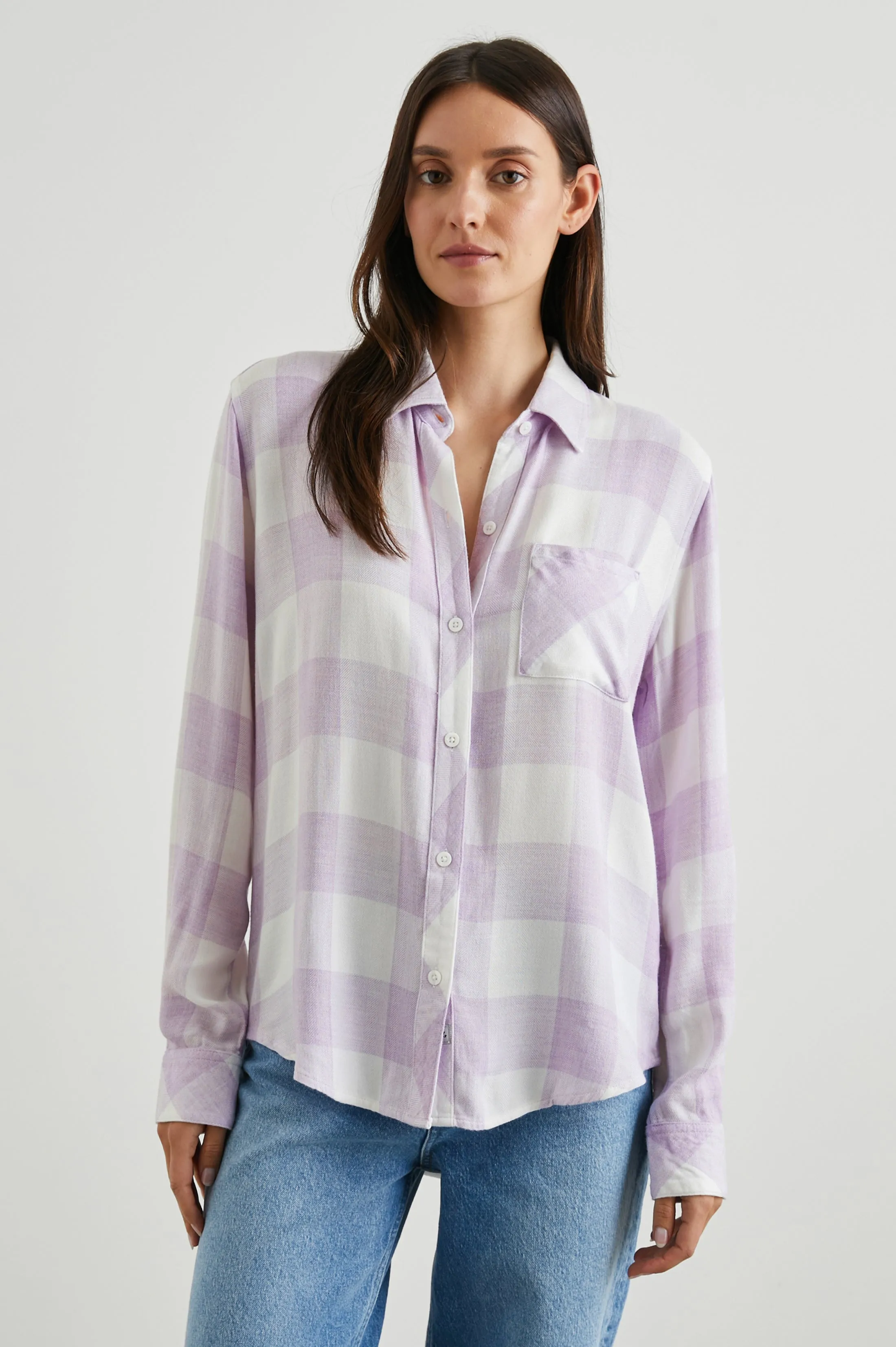 HUNTER SHIRT - LAVENDER EGRET sold by Rails