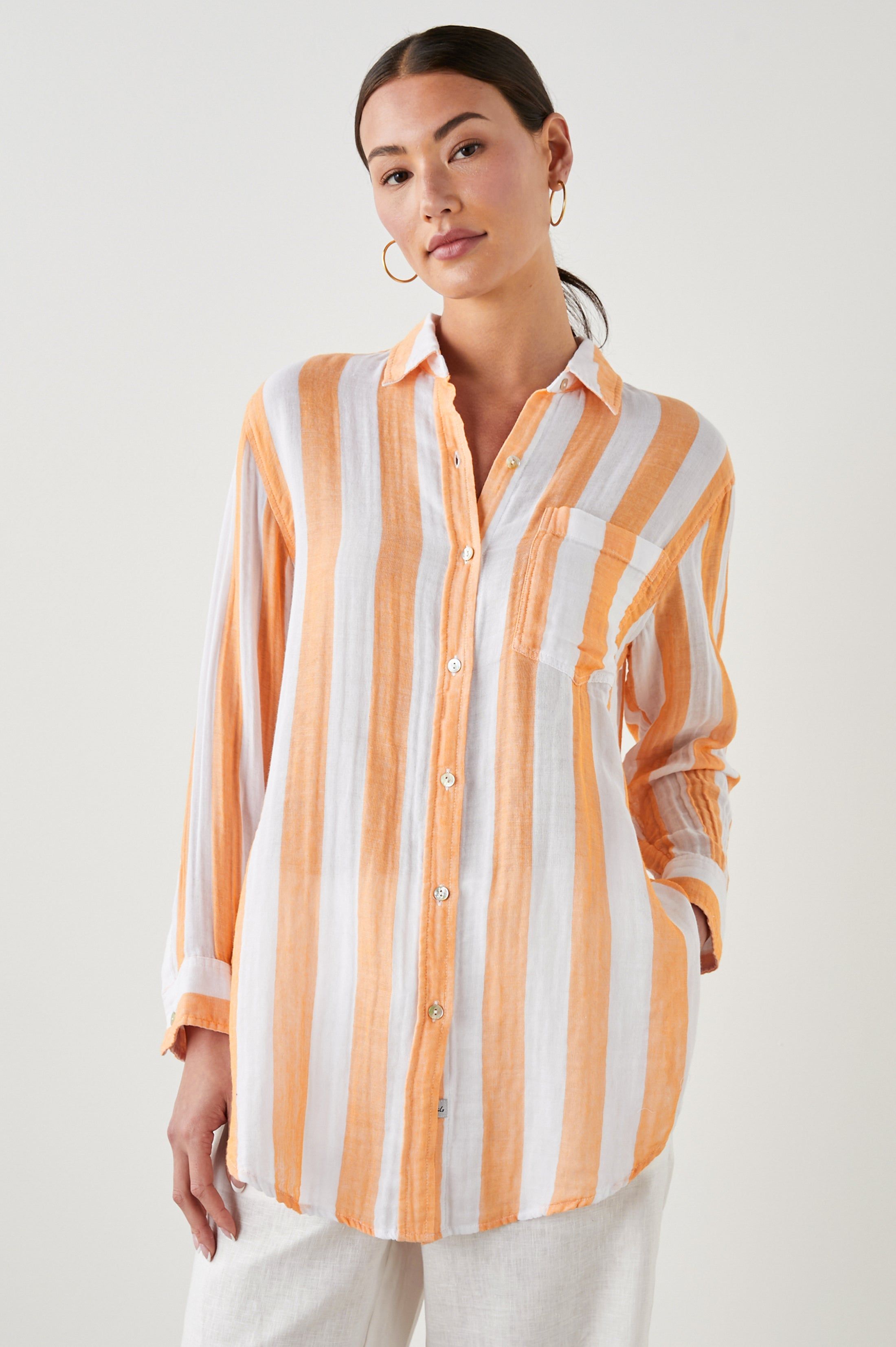 JAYLIN SHIRT - ORTONA STRIPE sold by Rails
