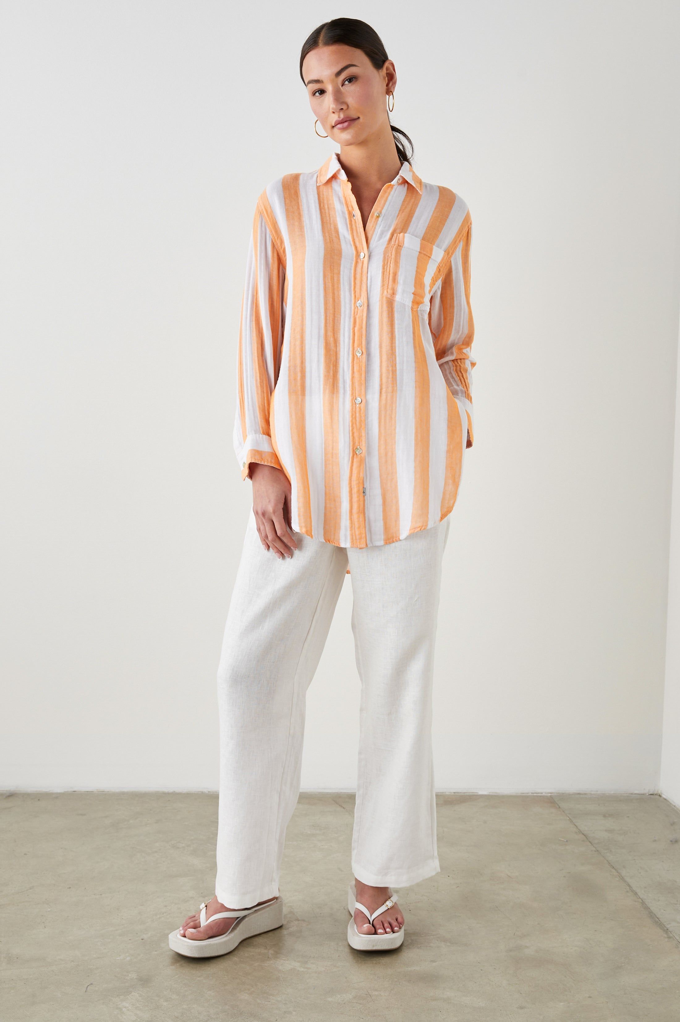JAYLIN SHIRT - ORTONA STRIPE sold by Rails product image thumbnail 4