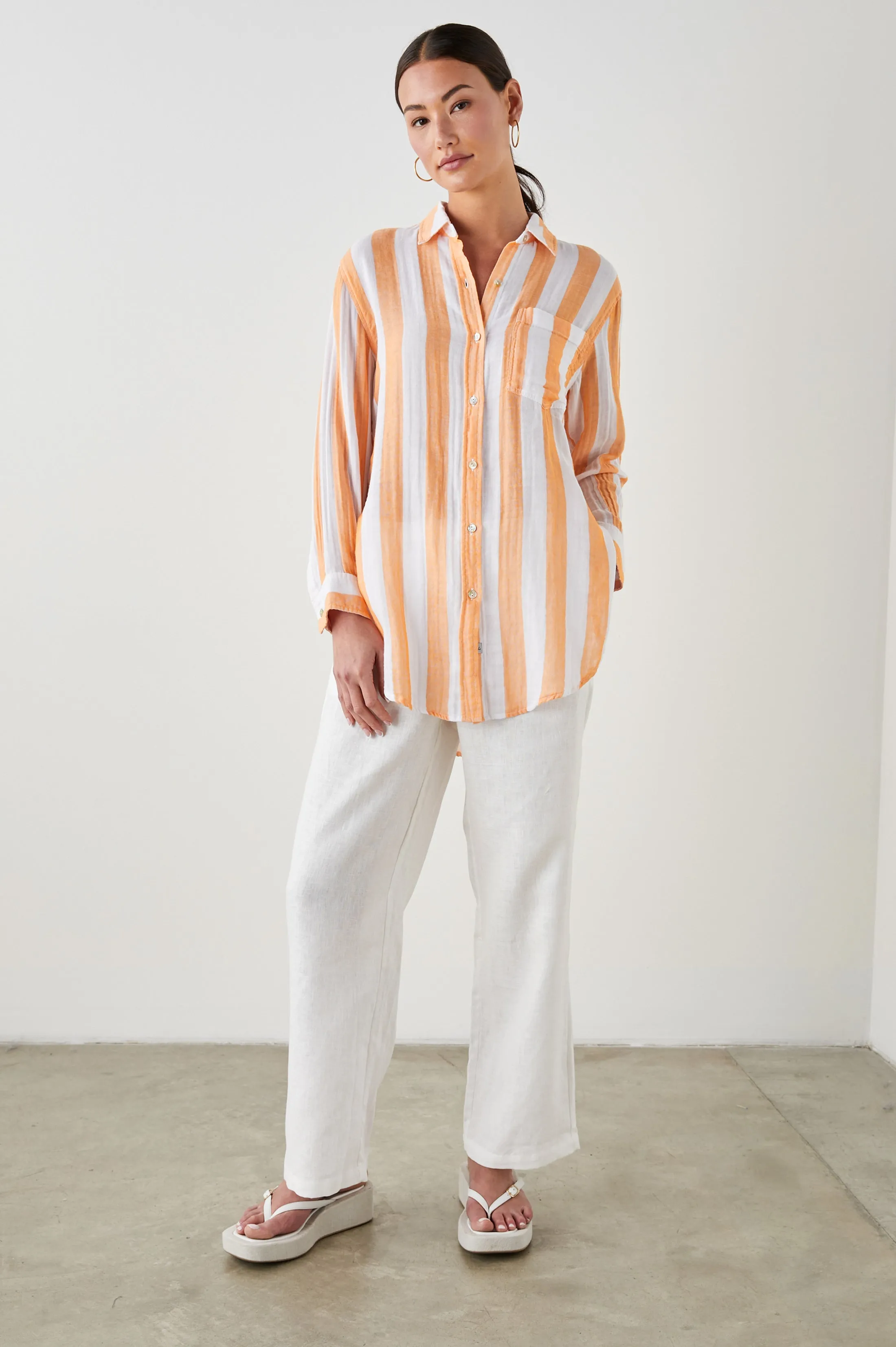 JAYLIN SHIRT - ORTONA STRIPE sold by Rails product image thumbnail 4