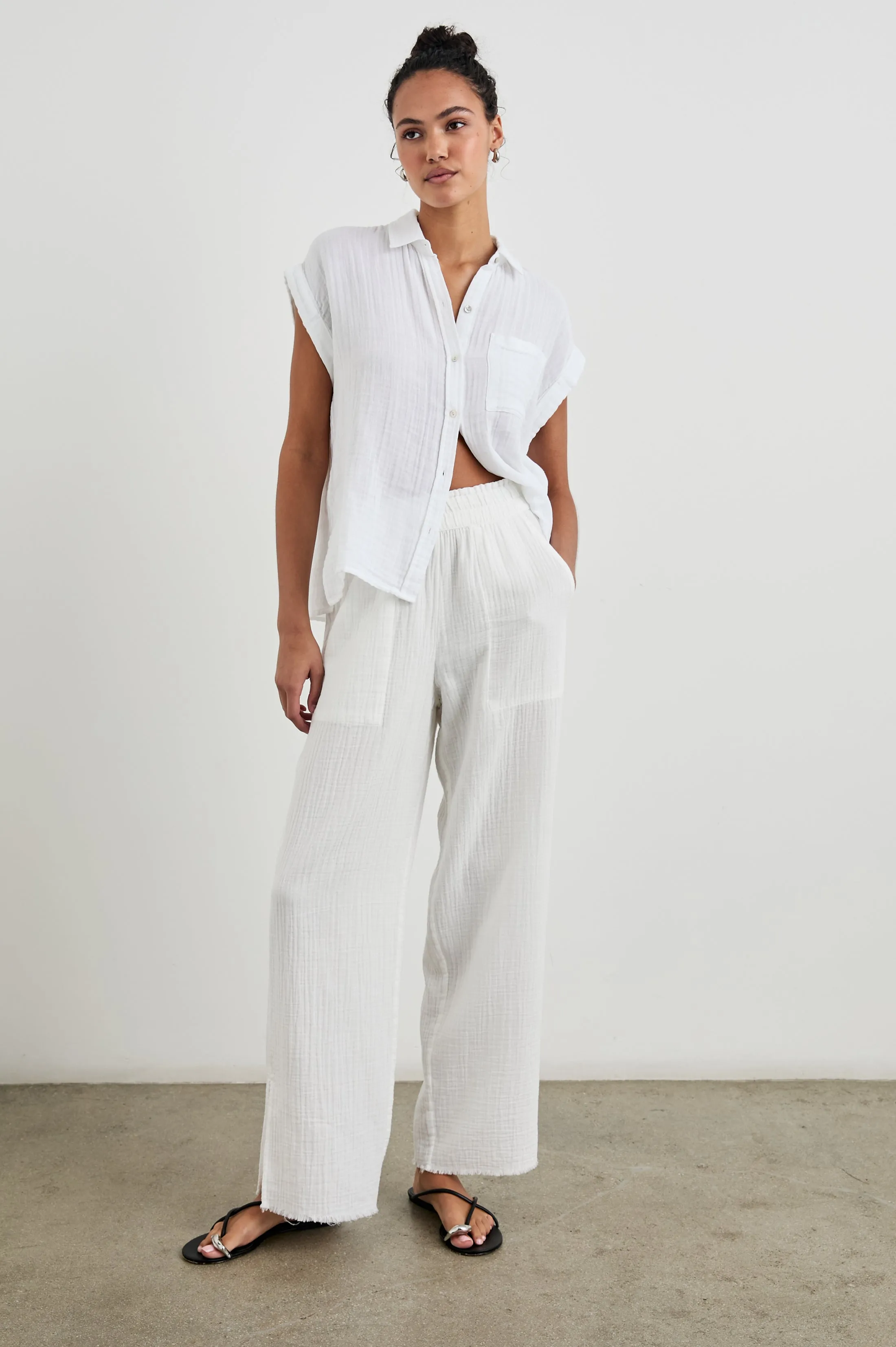 LEON PANT - WHITE sold by Rails product image thumbnail 4