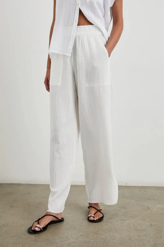 LEON PANT - WHITE sold by Rails