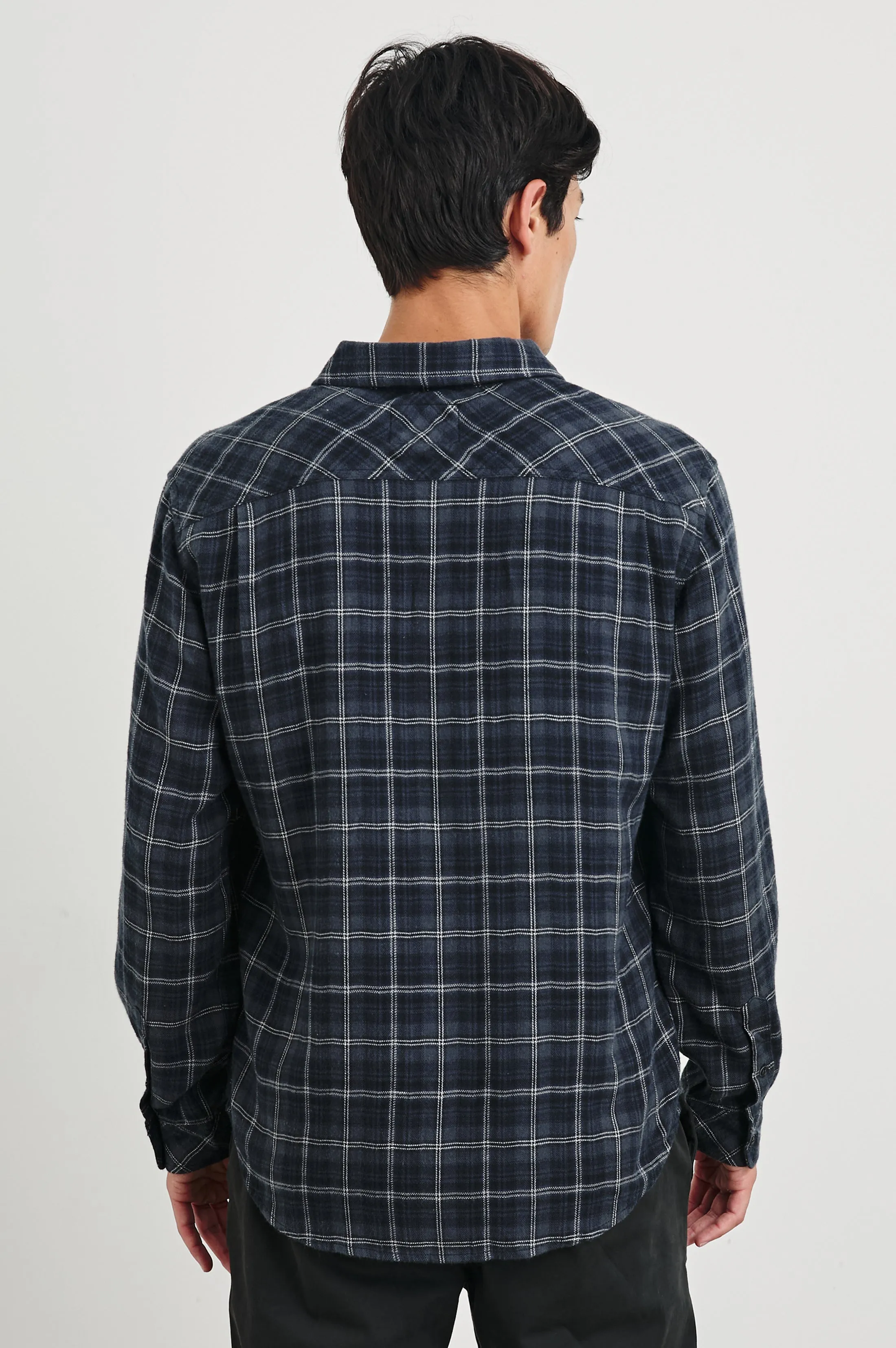LENNOX SHIRT - BLACK BLUE SMOKE CINDER sold by Rails product image thumbnail 5