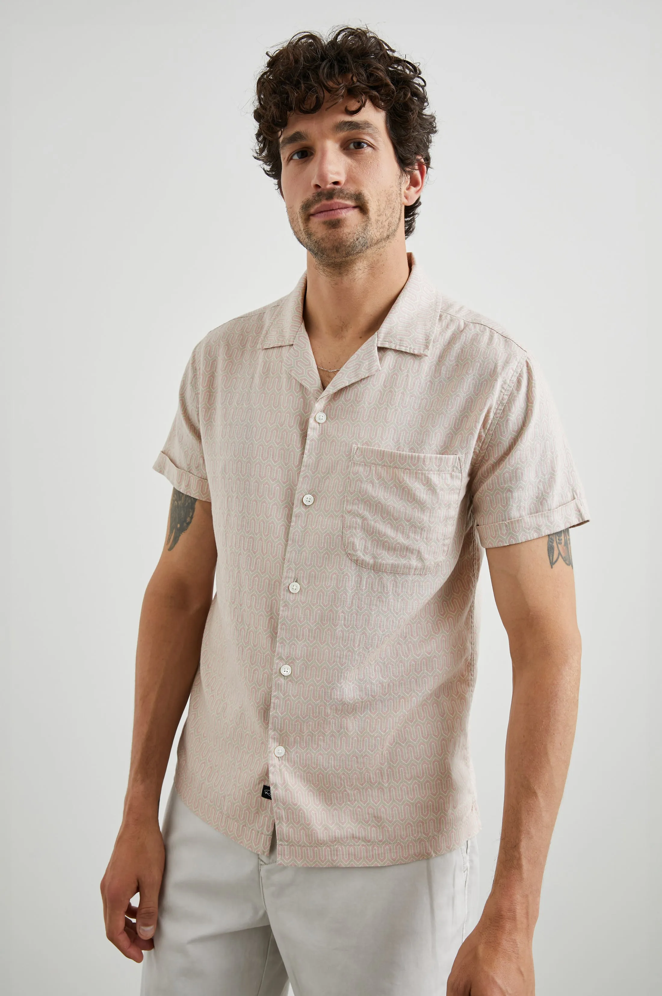 WAIMEA SHIRT - WISHBONE MAUVE sold by Rails