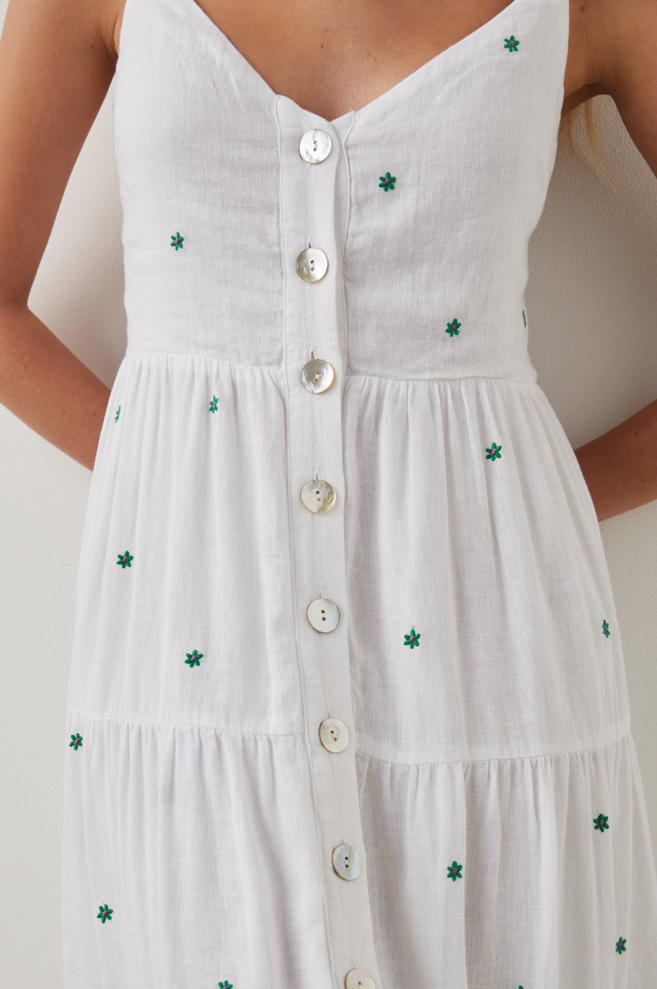 VIOLET DRESS - GREEN DAISY EMBROIDERY sold by Rails product image thumbnail 2