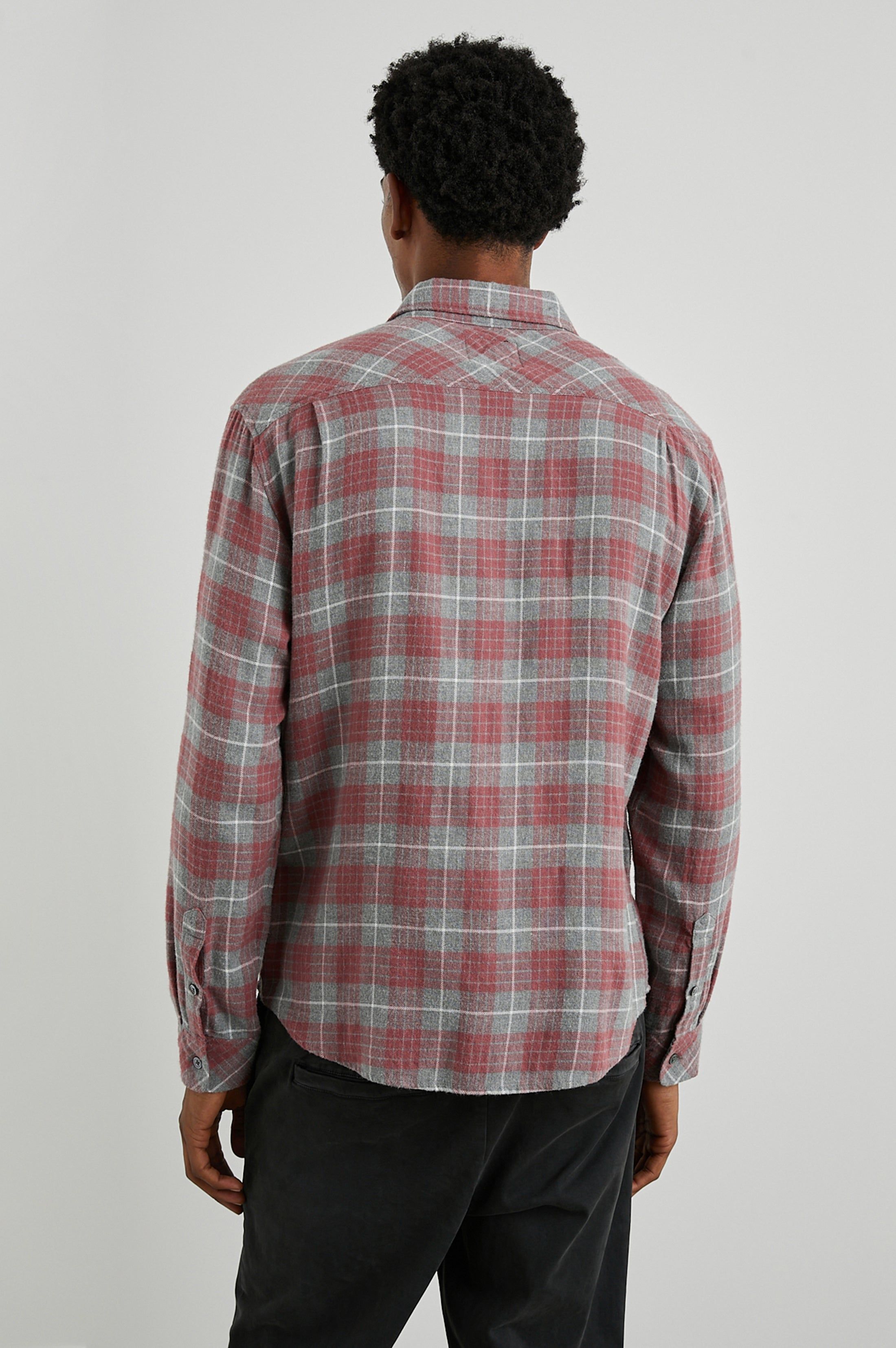 LENNOX SHIRT - BARN STEEL DOVE sold by Rails product image thumbnail 5