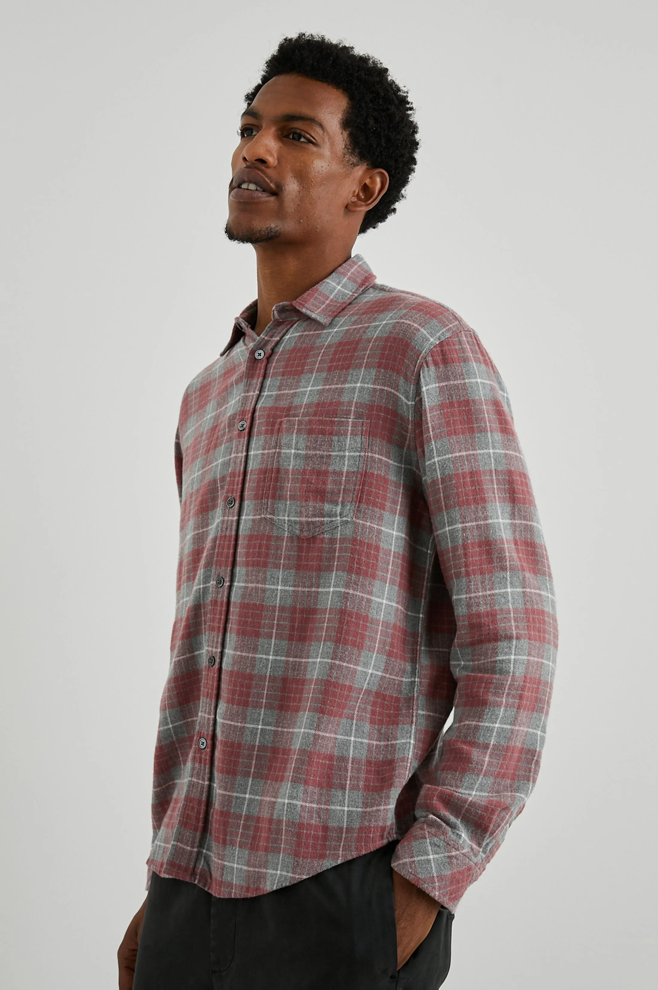 LENNOX SHIRT - BARN STEEL DOVE sold by Rails product image thumbnail 4