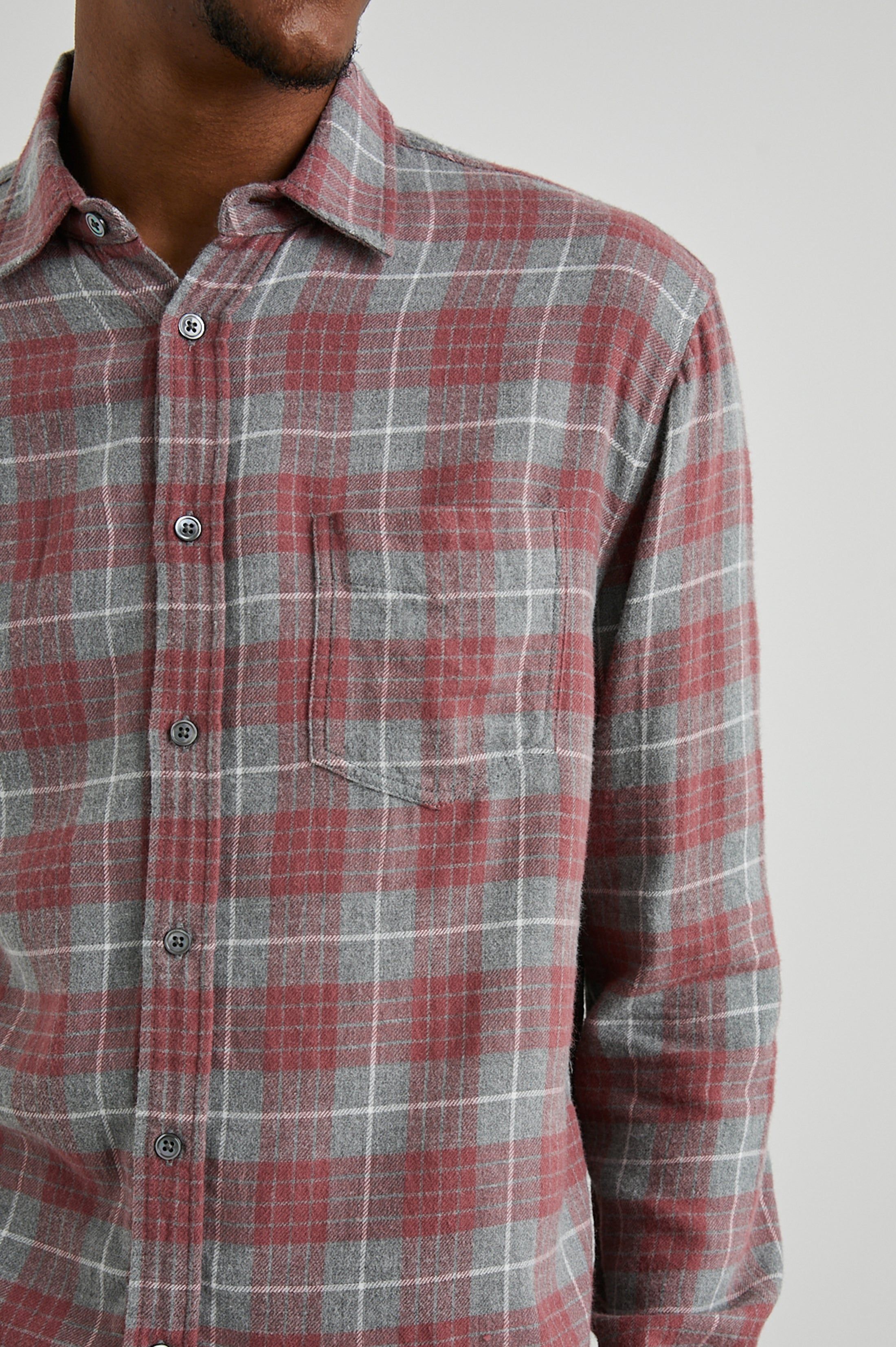 LENNOX SHIRT - BARN STEEL DOVE sold by Rails product image thumbnail 2