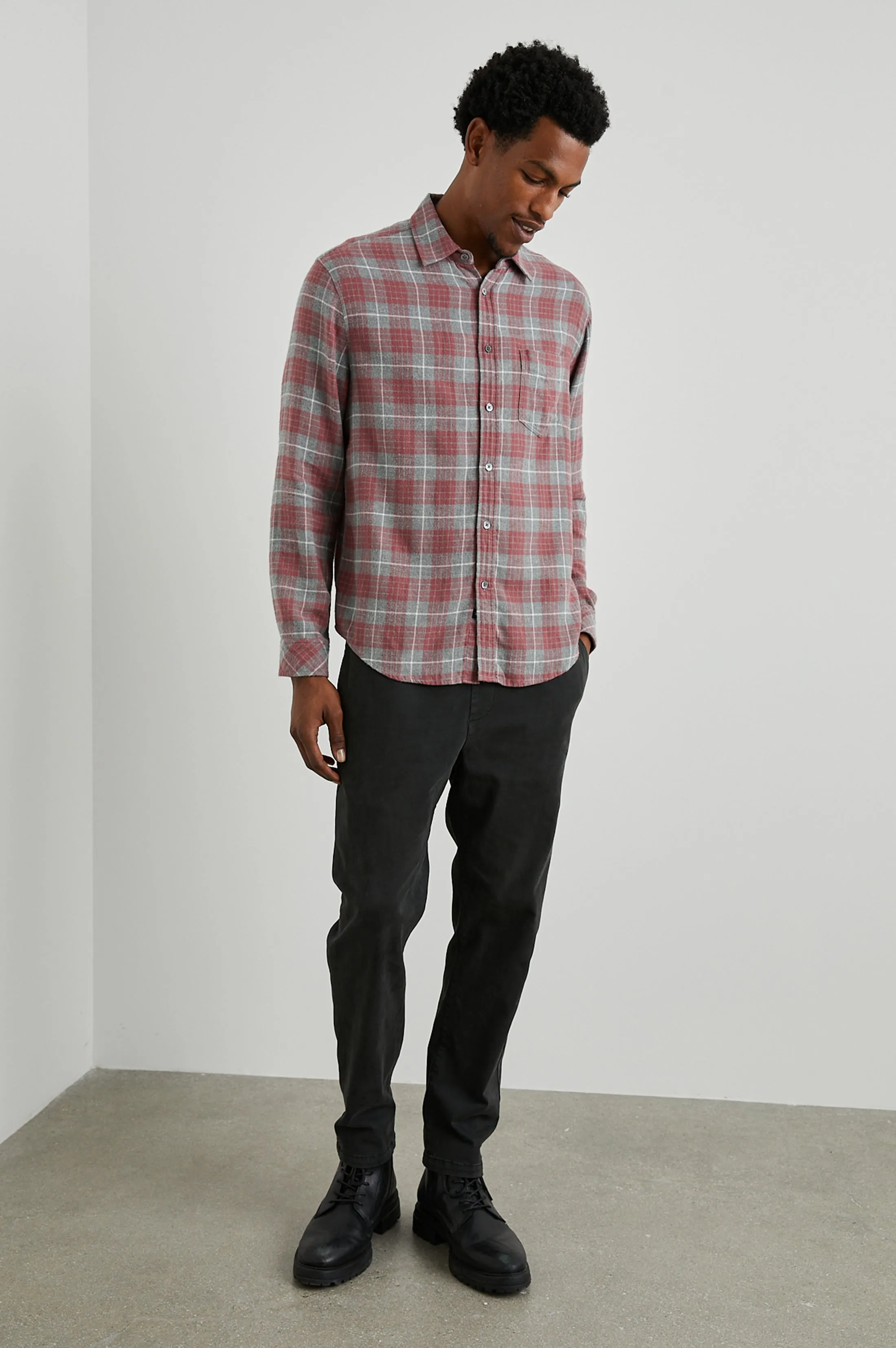 LENNOX SHIRT - BARN STEEL DOVE sold by Rails product image thumbnail 3