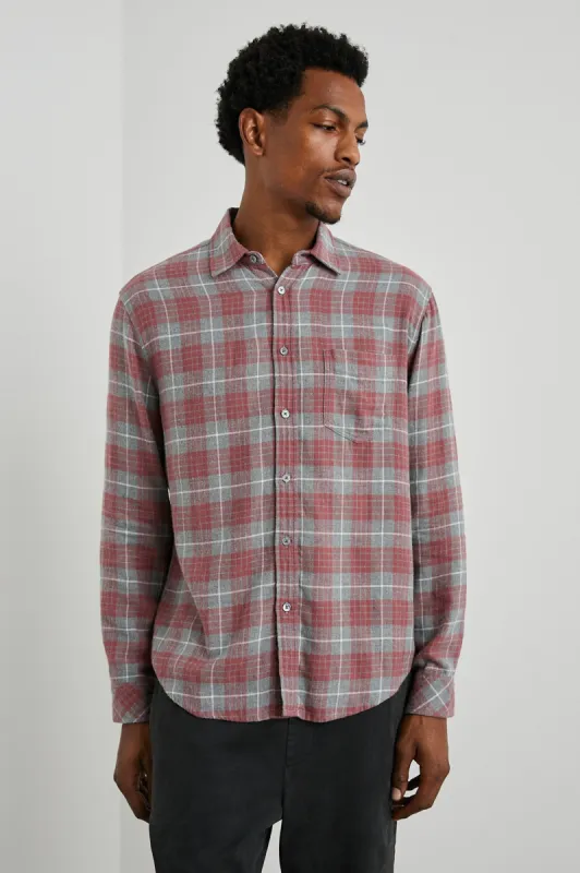 LENNOX SHIRT - BARN STEEL DOVE sold by Rails
