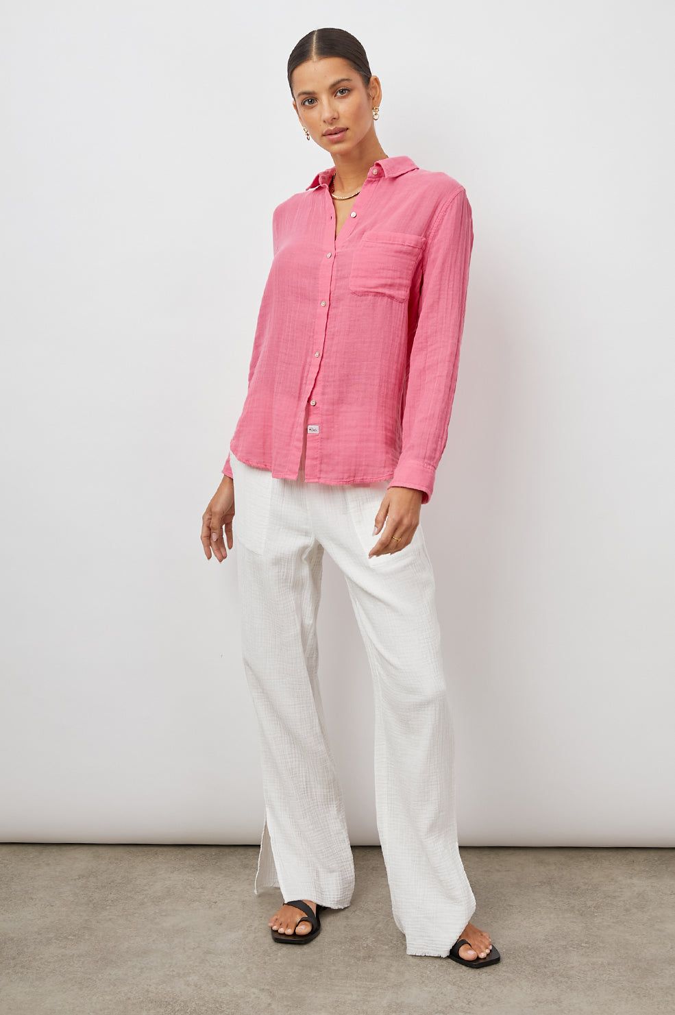 ELLIS SHIRT - MALIBU PINK sold by Rails product image thumbnail 3